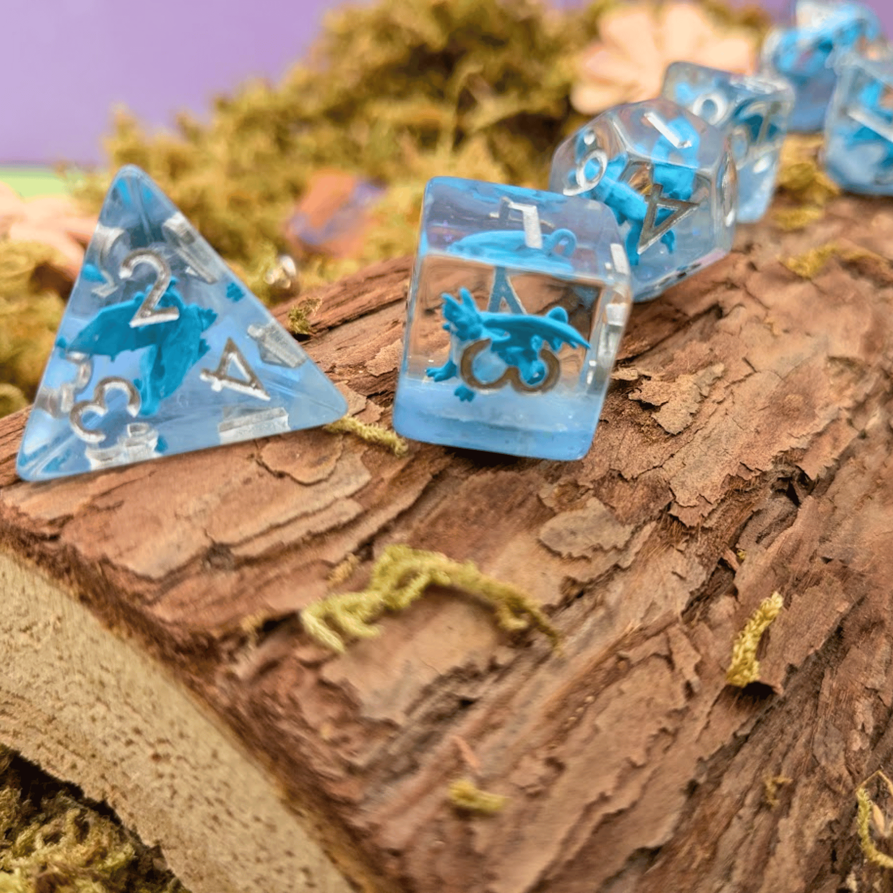 Ice Dragon Inclusion Dice Set