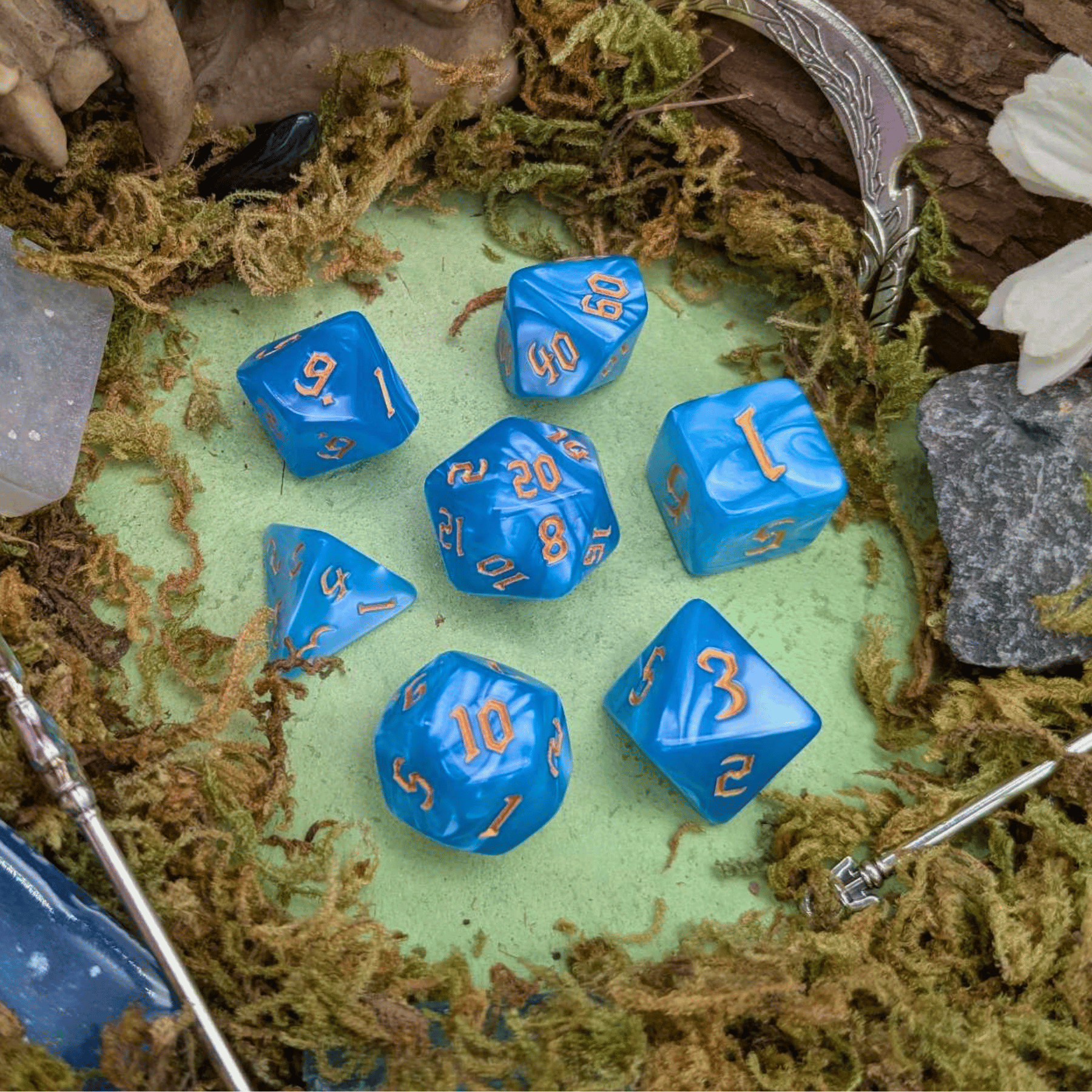 Blue Mist Dice Set