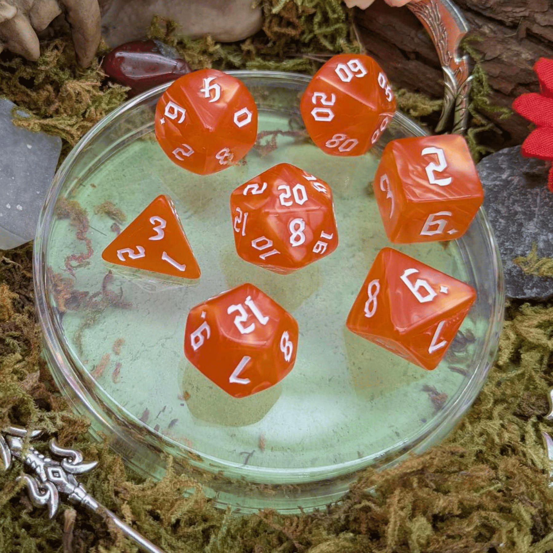 Orange Mist Dice Set