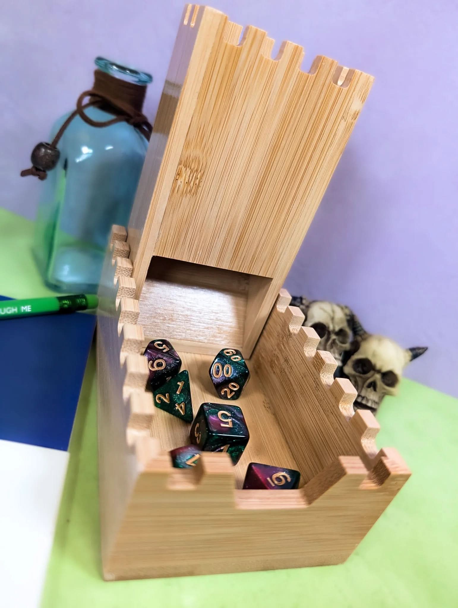 Wooden Dice Tower | Magnetic and Portable