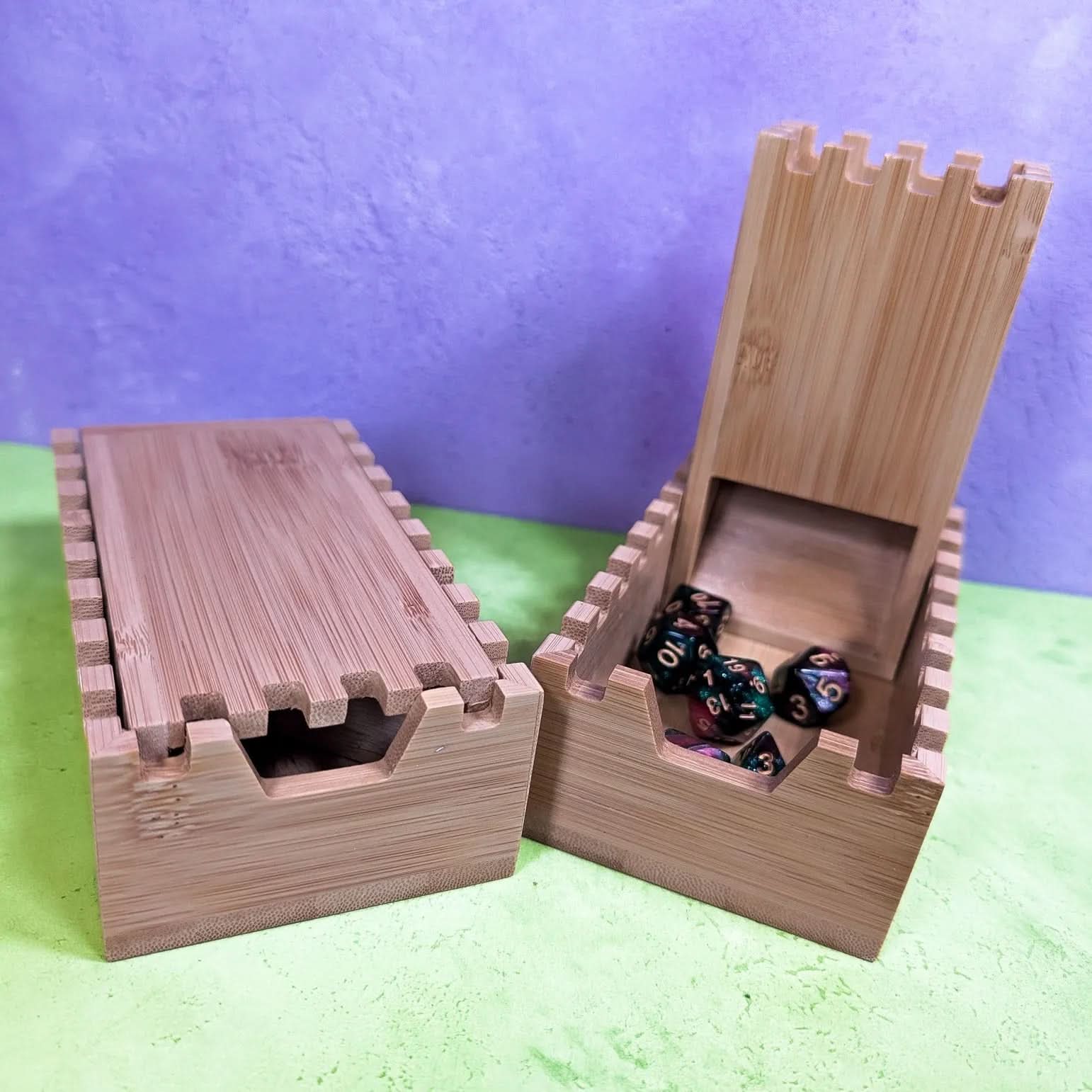 Wooden Dice Tower | Magnetic and Portable