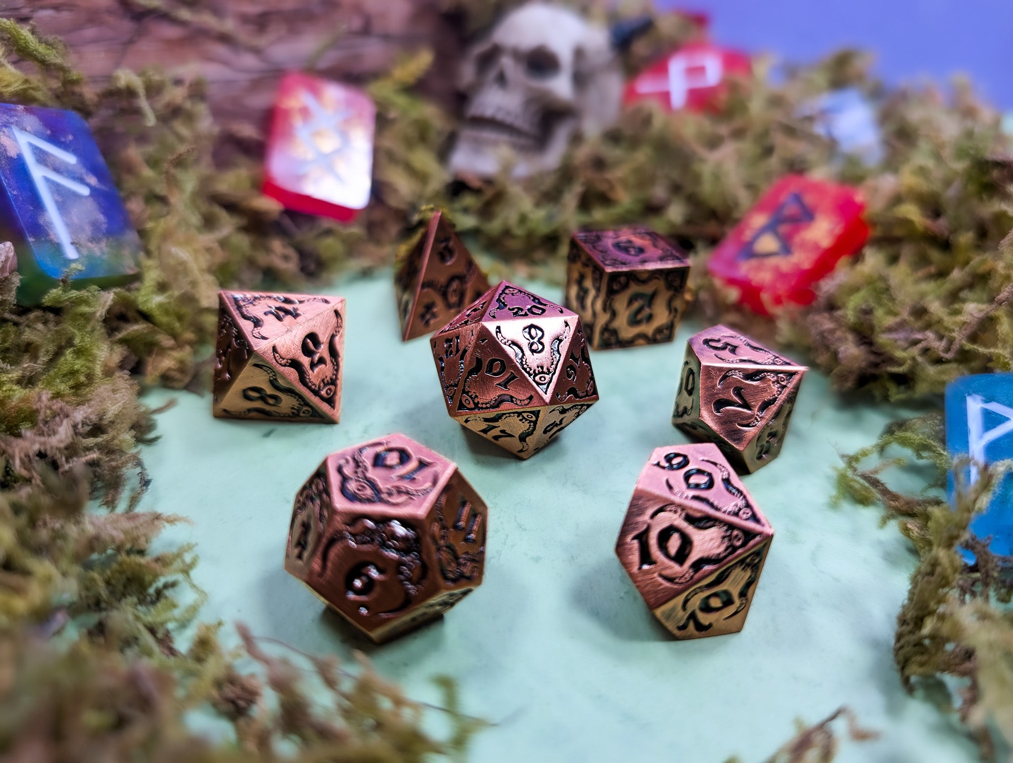 Relics of The Deep | Metal Eldritch dice set
