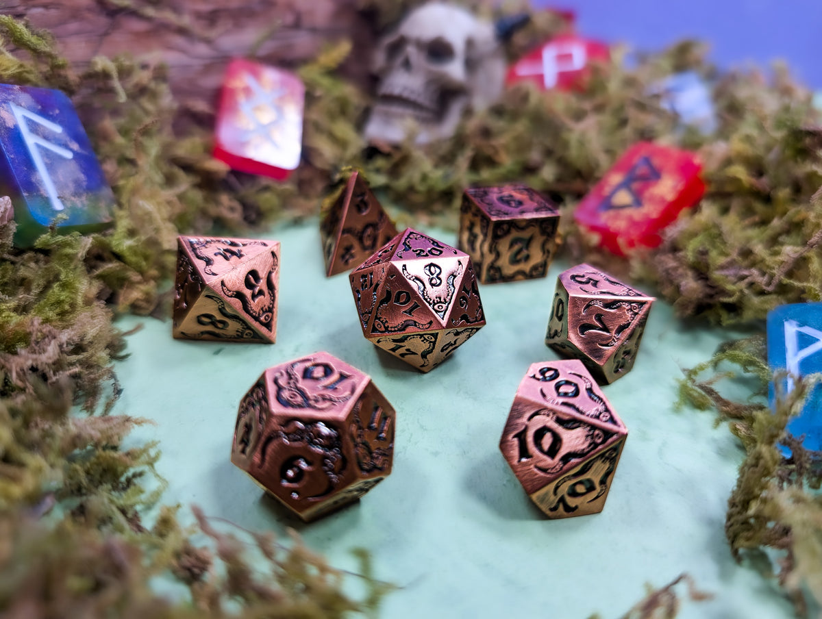 Relics of The Deep | Metal Eldritch dice set