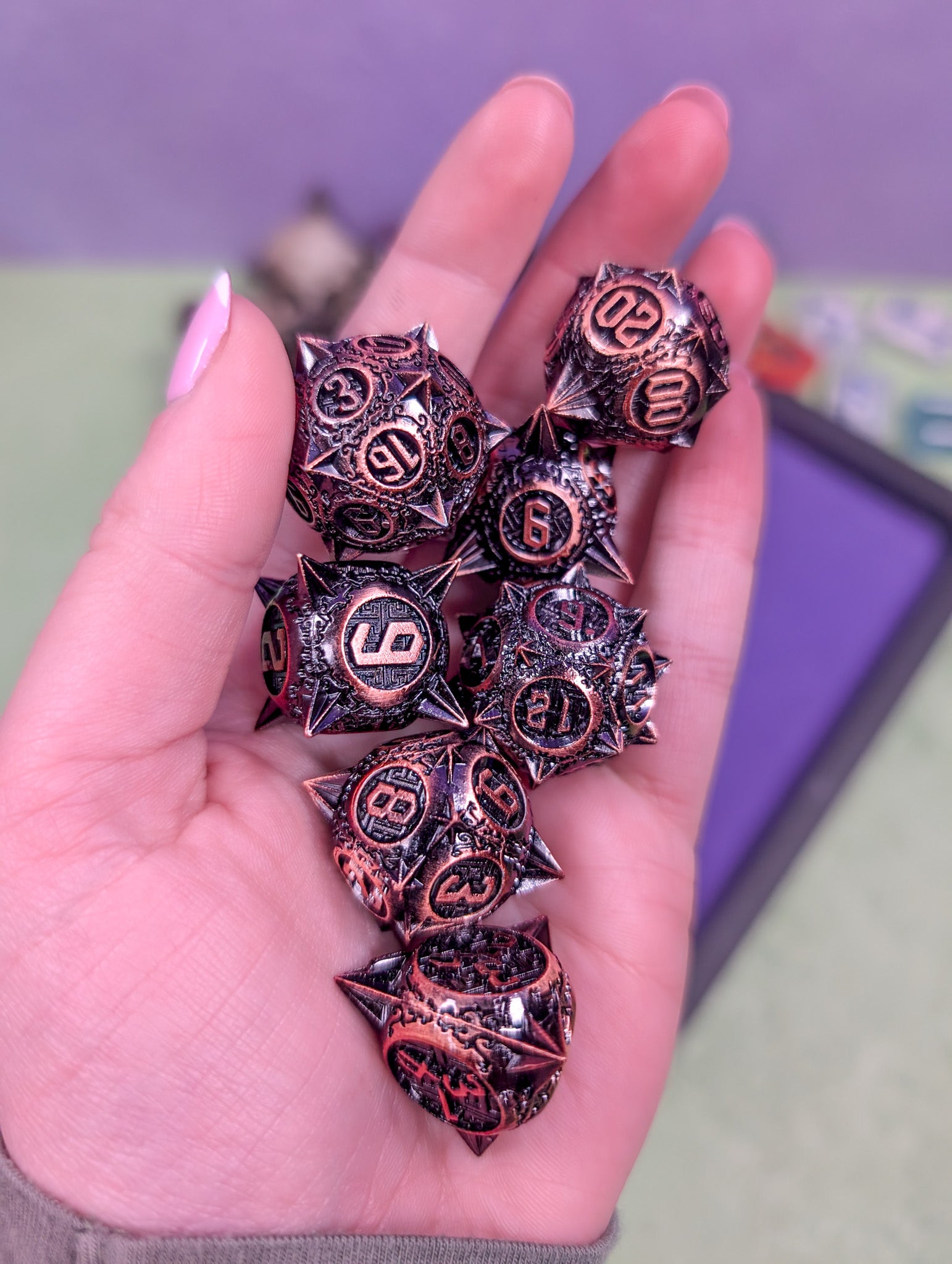 Gladiator's Glory | Metal Caltrop Dice Set