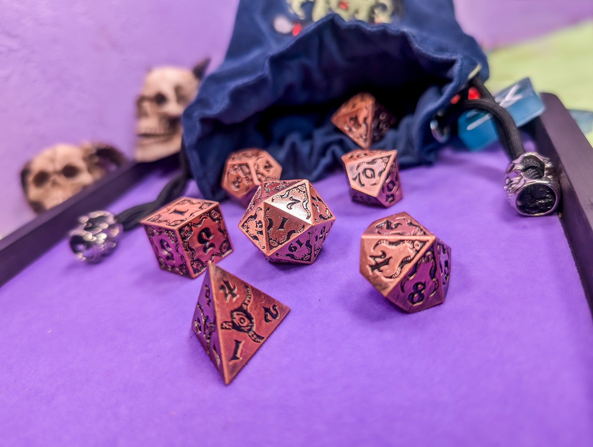 Relics of The Deep | Metal Eldritch dice set