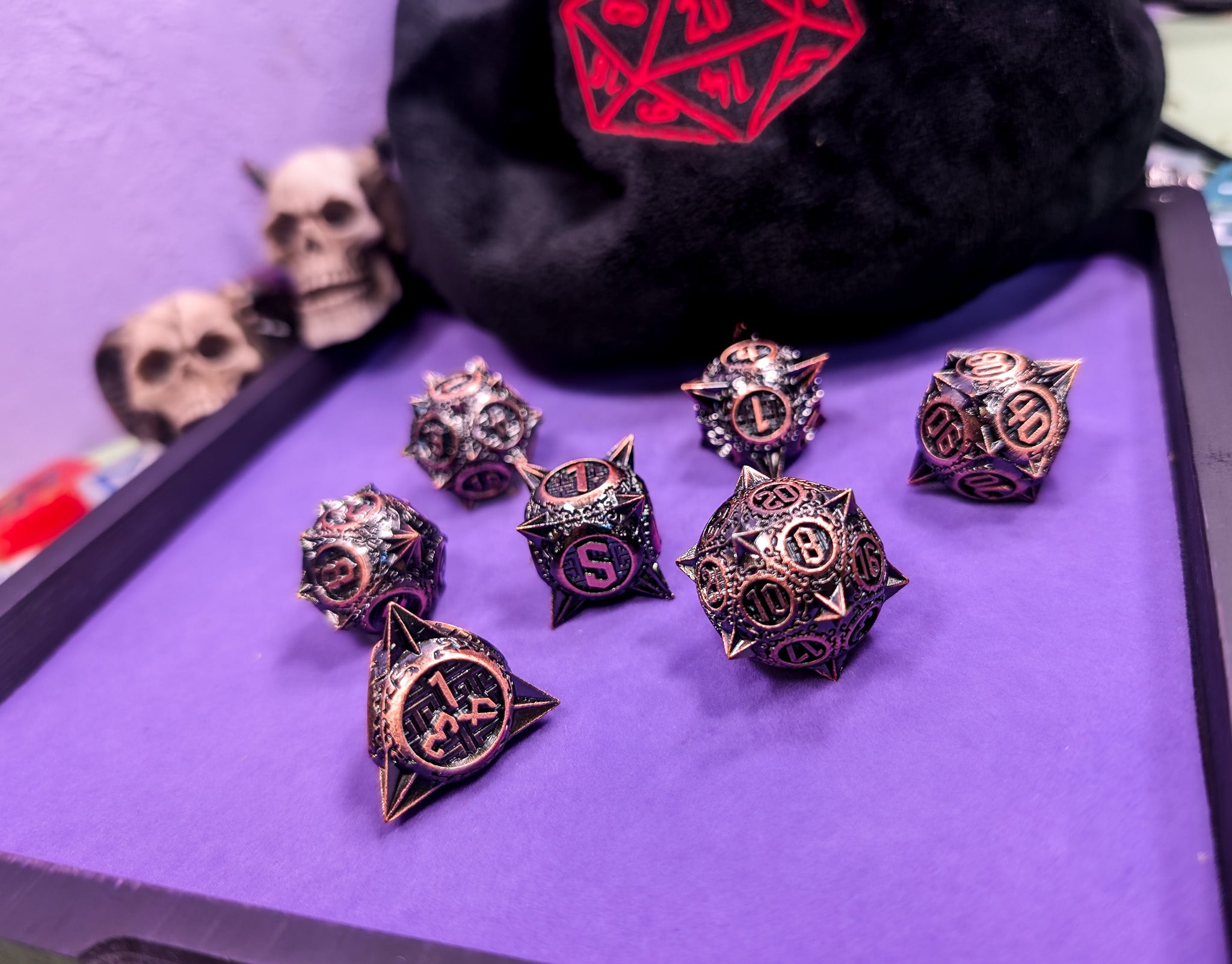 Gladiator's Glory | Metal Caltrop Dice Set