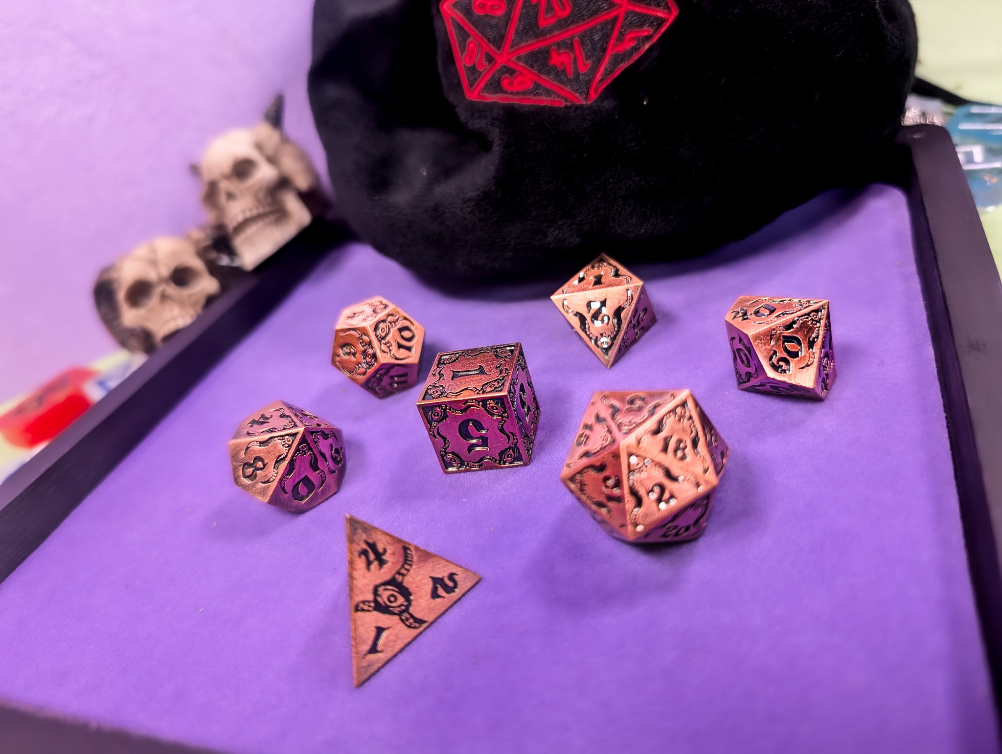 Relics of The Deep | Metal Eldritch dice set