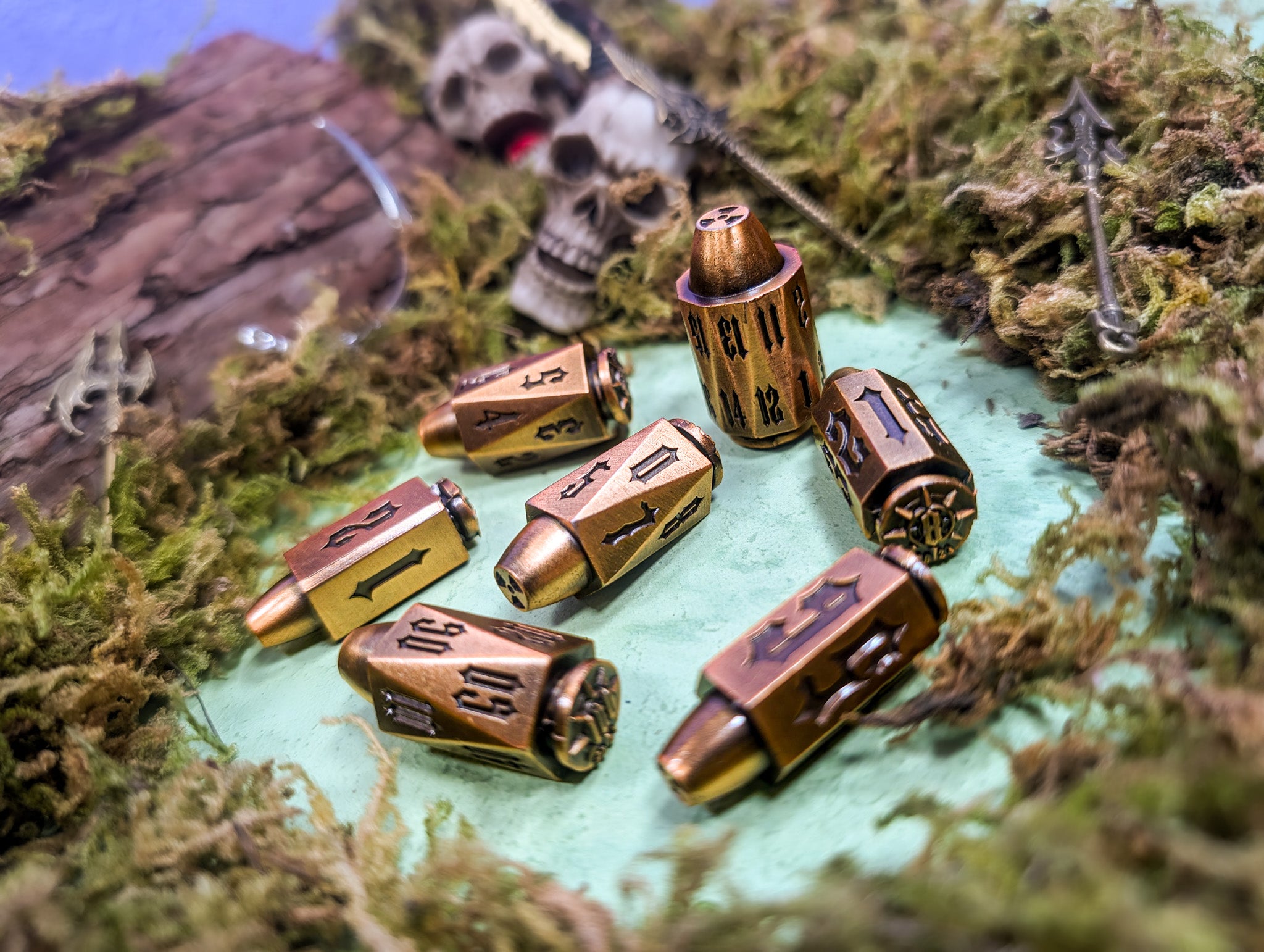 Gunslinger's Gambit | Metal Bullet Hell Dice Set