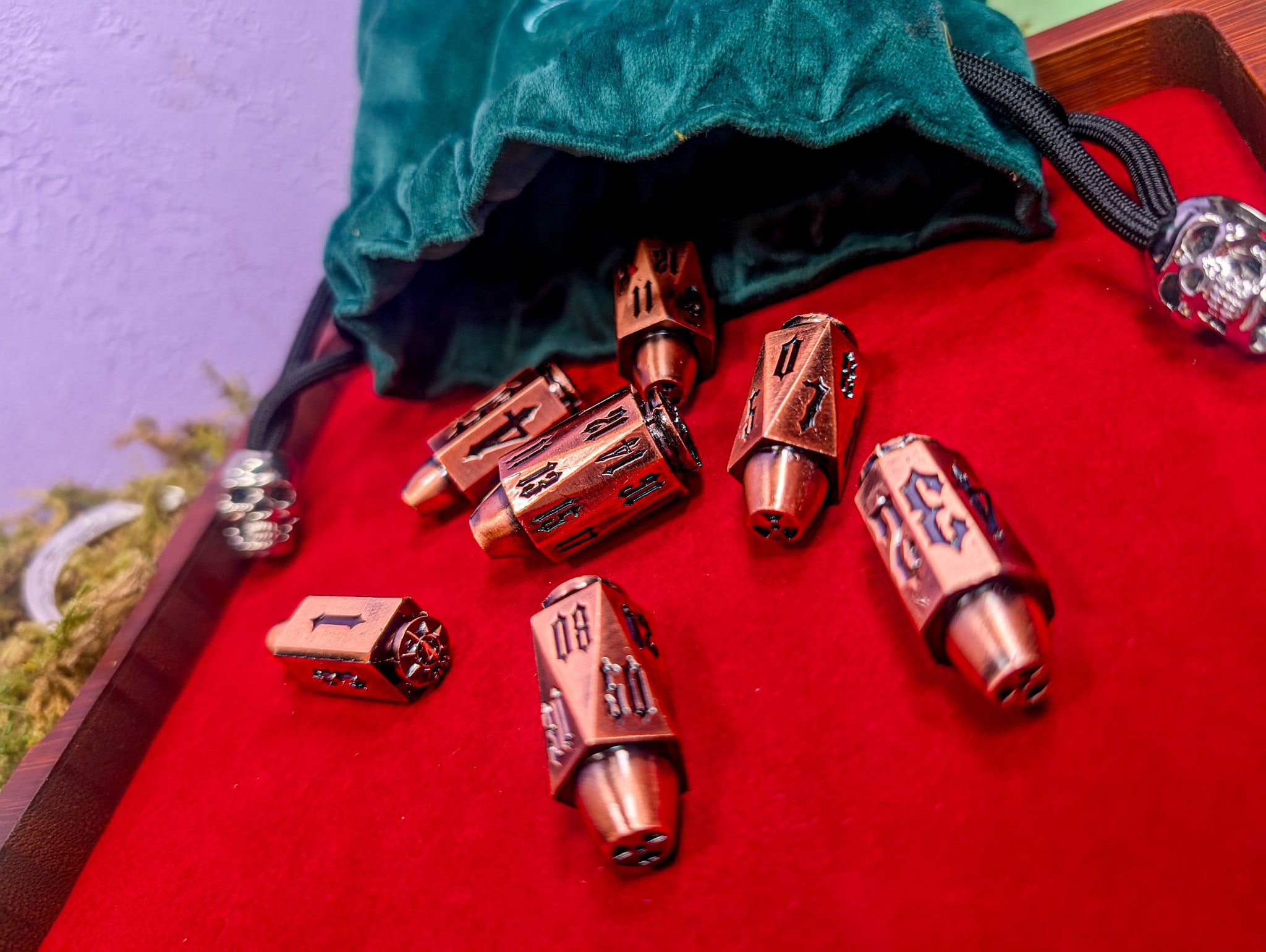 Deadeye's Dice | Metal Bullet Hell Dice Set