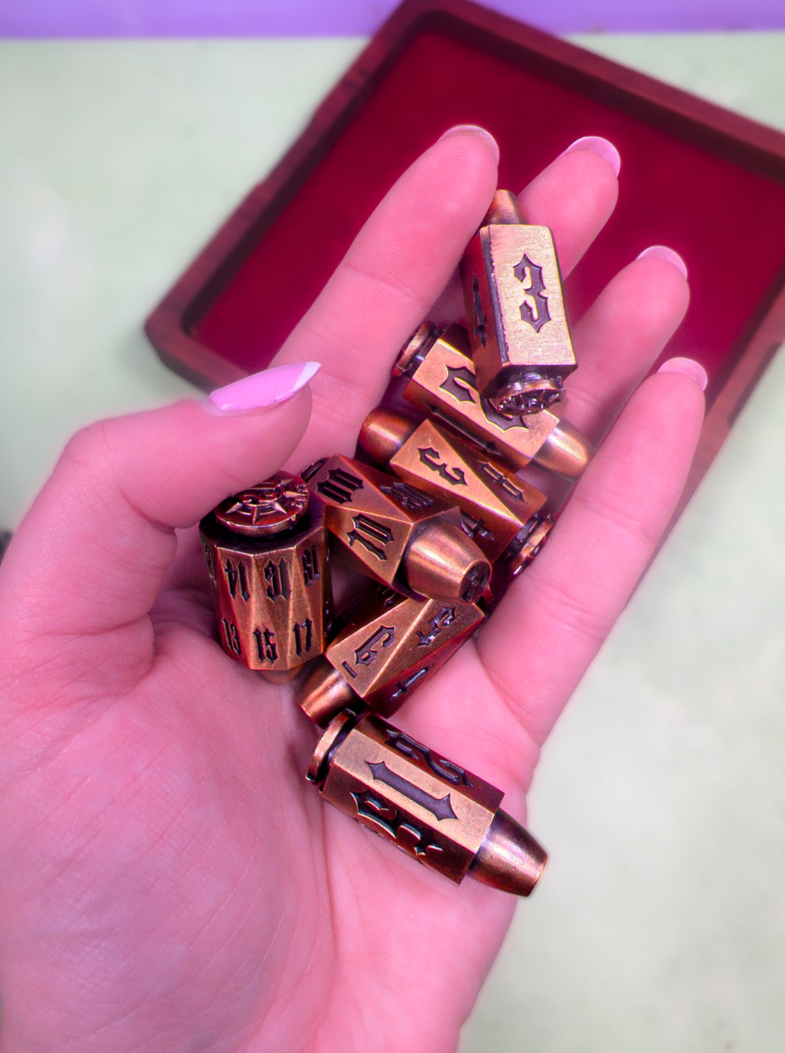 Gunslinger's Gambit | Metal Bullet Hell Dice Set