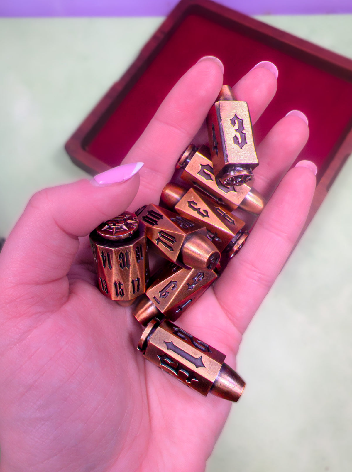 Gunslinger's Gambit | Metal Bullet Hell Dice Set