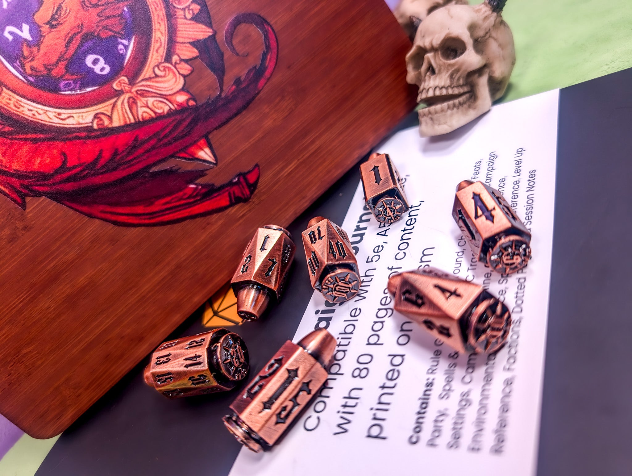 Deadeye's Dice | Metal Bullet Hell Dice Set