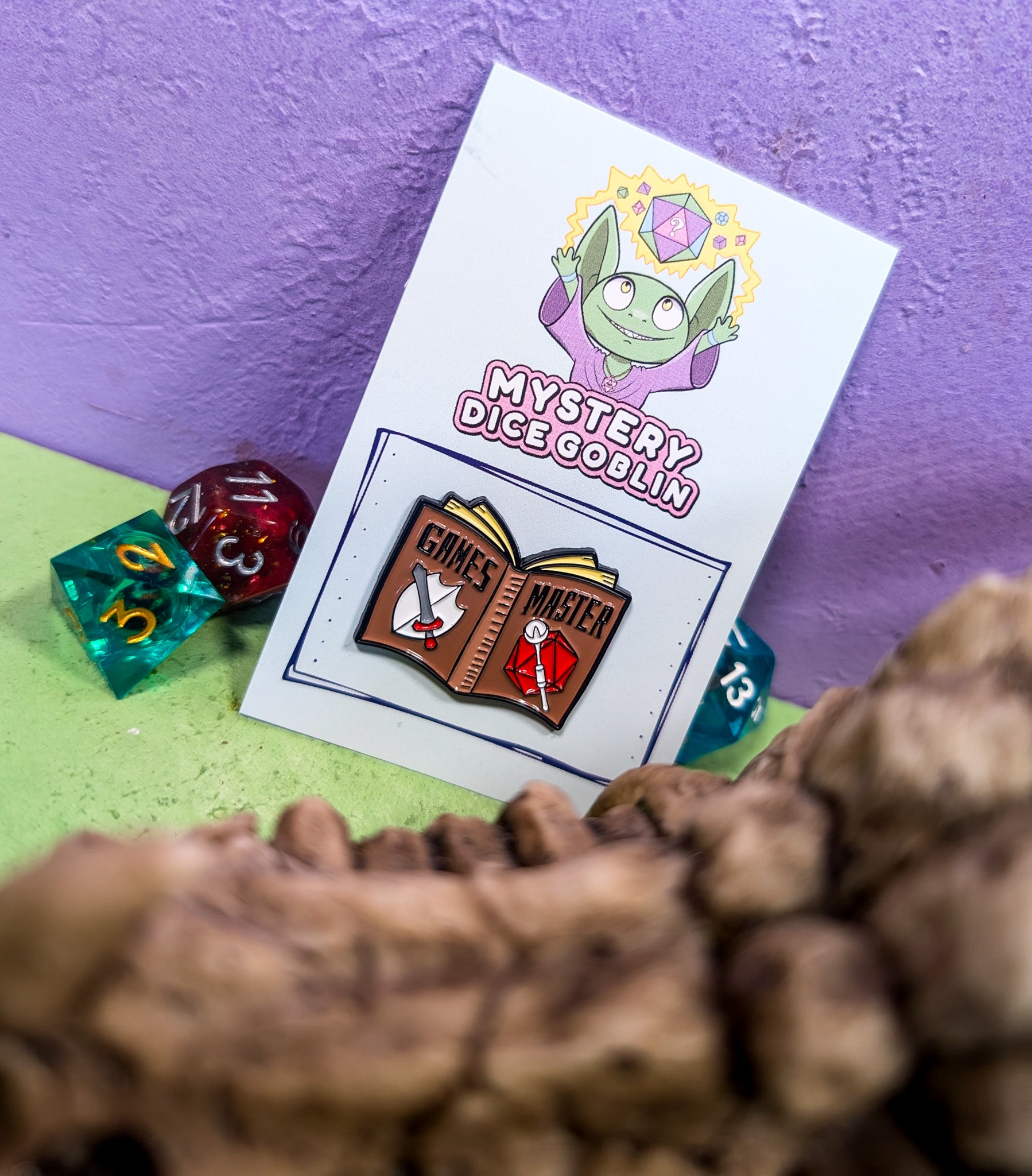 Games Master Book Pin
