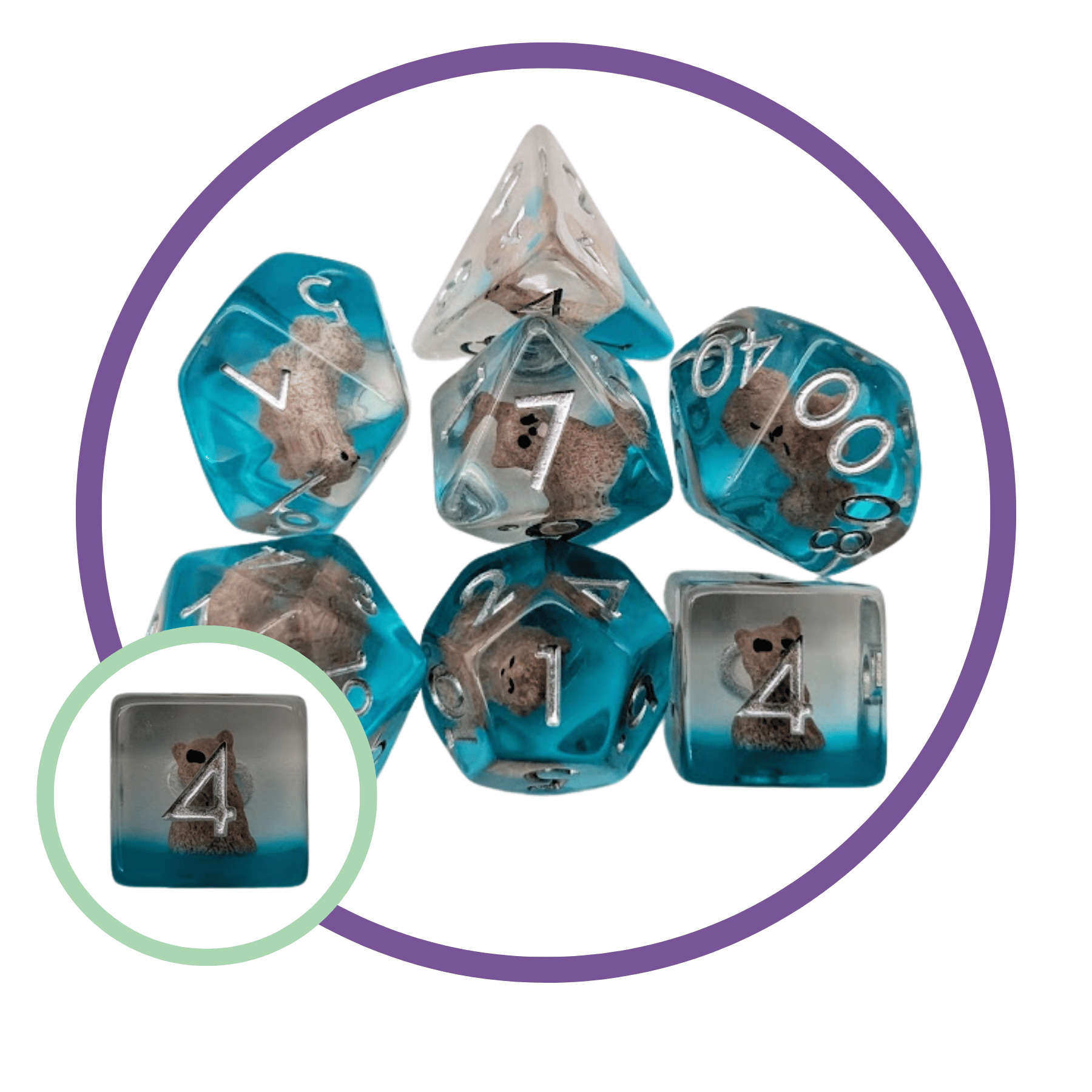 Caramel Cat Inclusion Dice Set