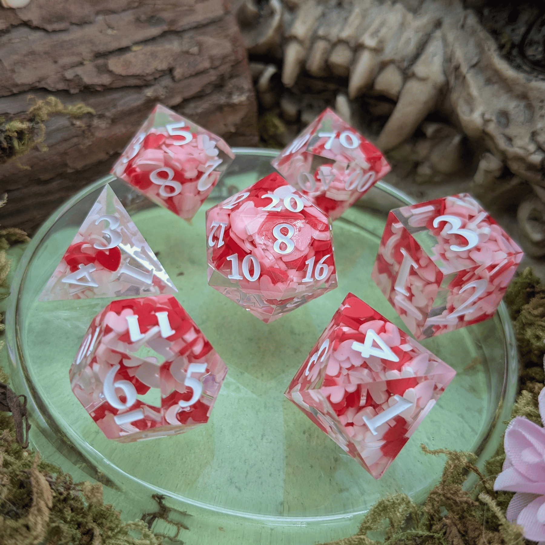 Packed Heart Sharp Dice Set
