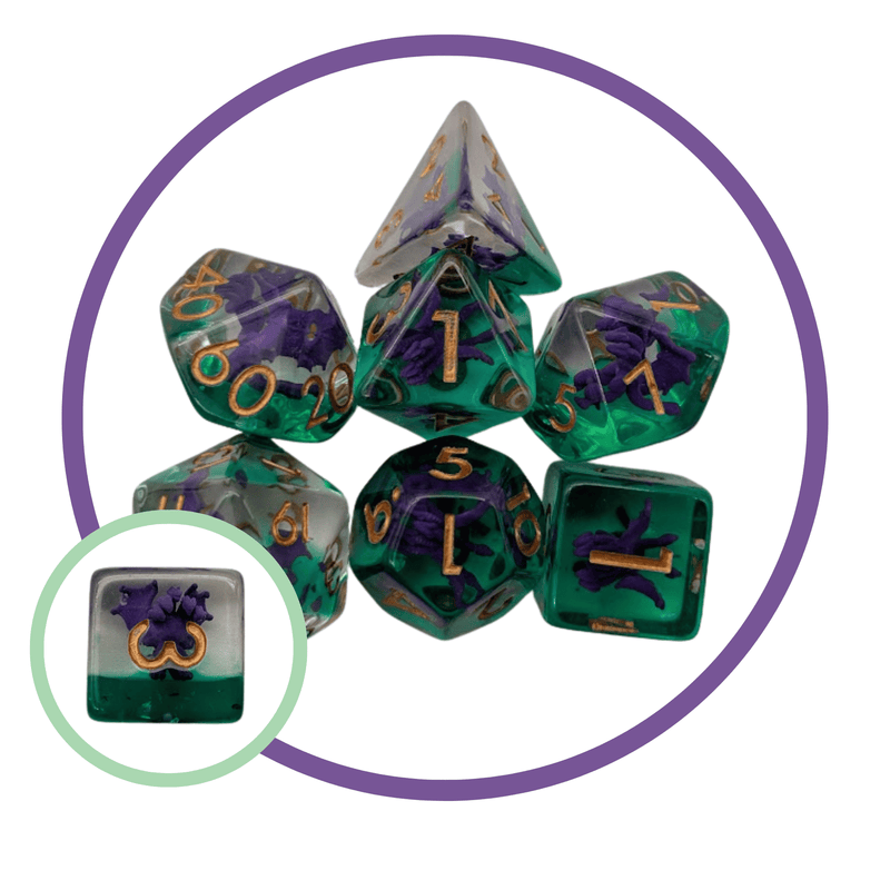 Poison Hydra Inclusion Dice Set
