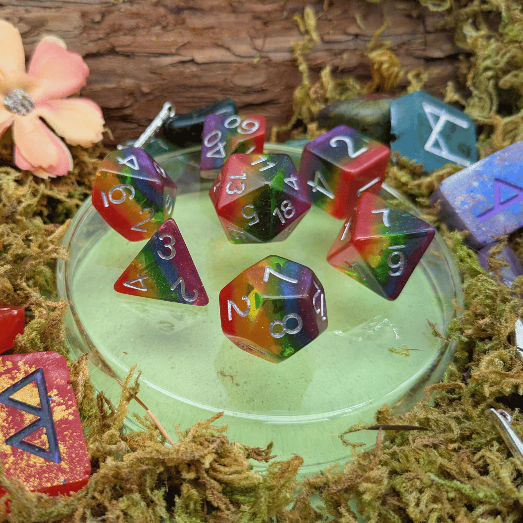 Rainbow Pride Flag Dice Set