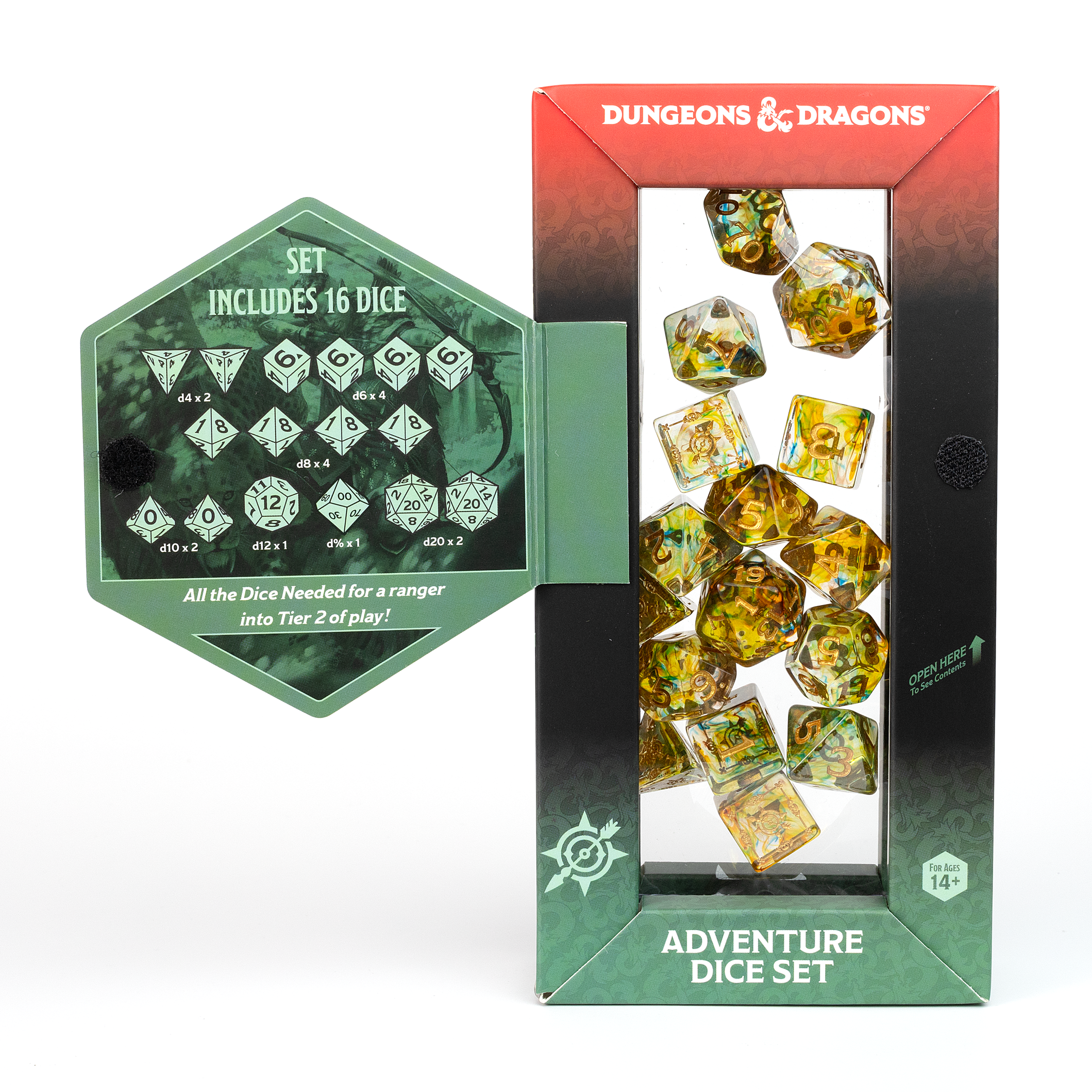 D&D Adventure Dice - Ranger: White, Green