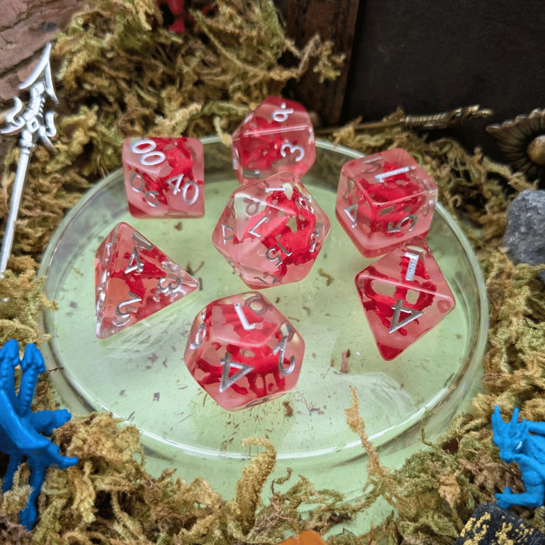 Fire Dragon Inclusion Dice Set