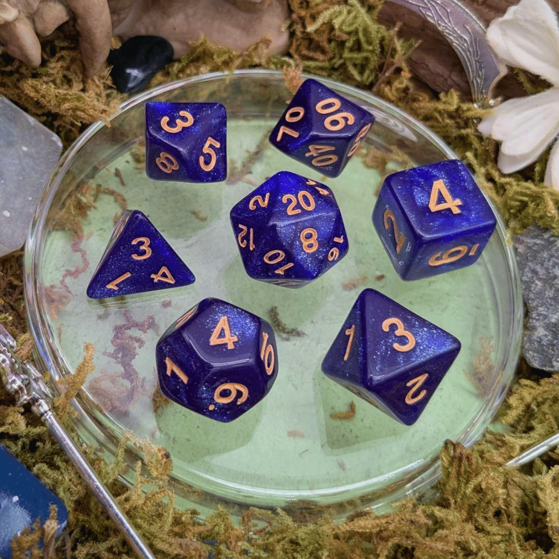 Royal Blue Shimmer Dice