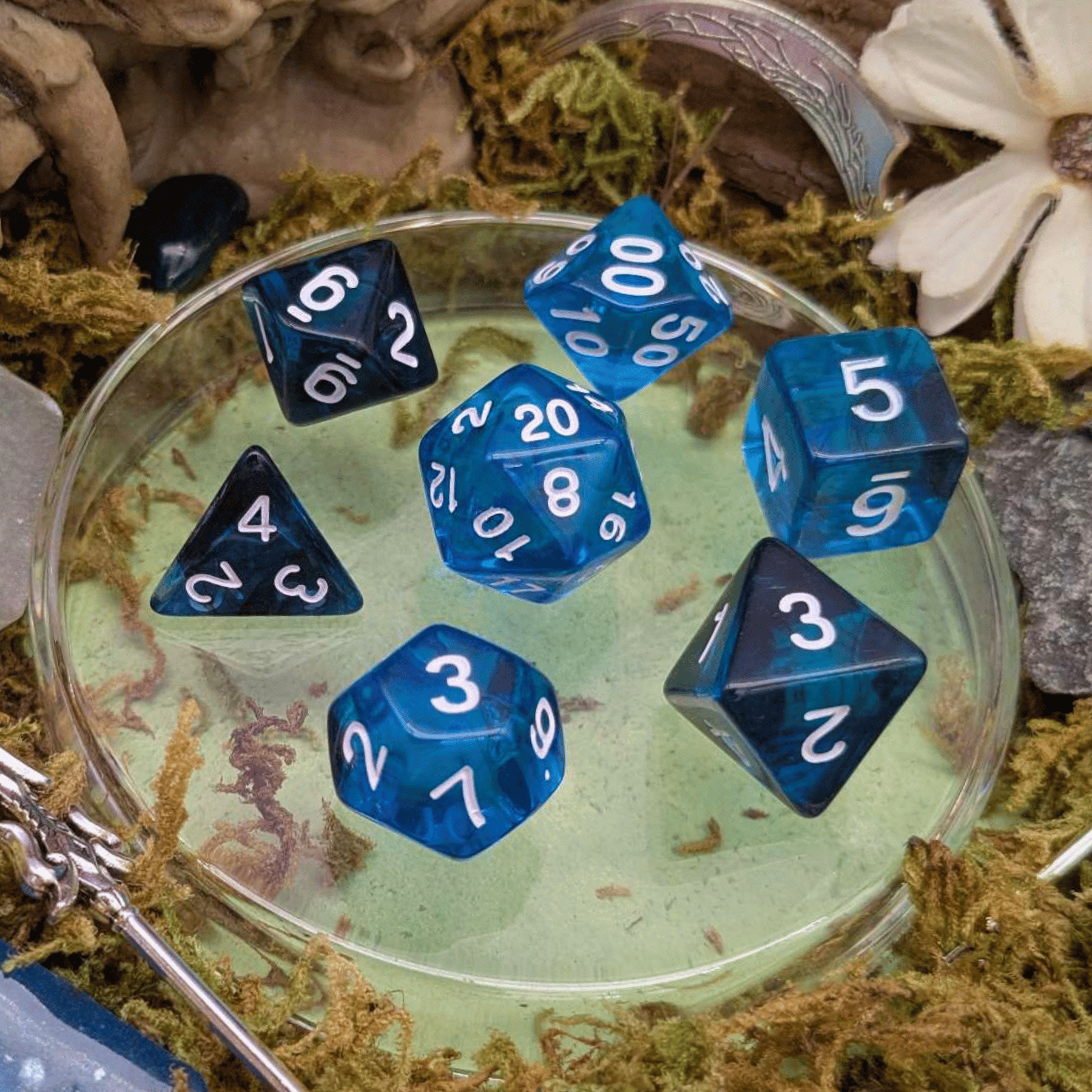 Blue Smoke Dice Set