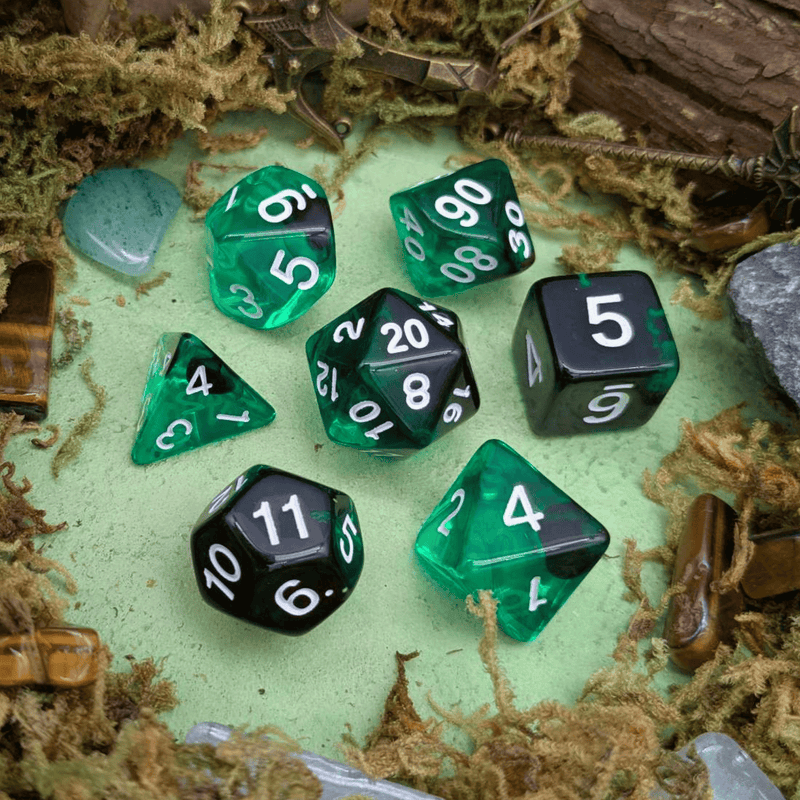 Green Smoke Dice Set