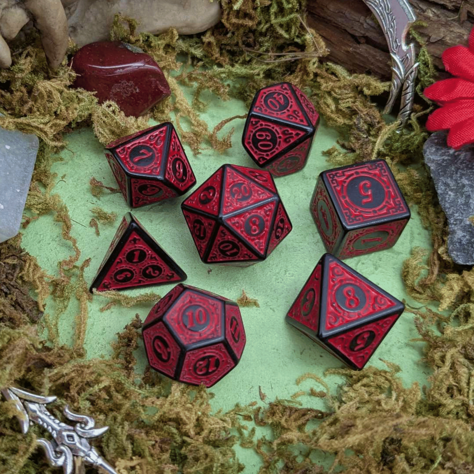 Red Zoltar Dice Set