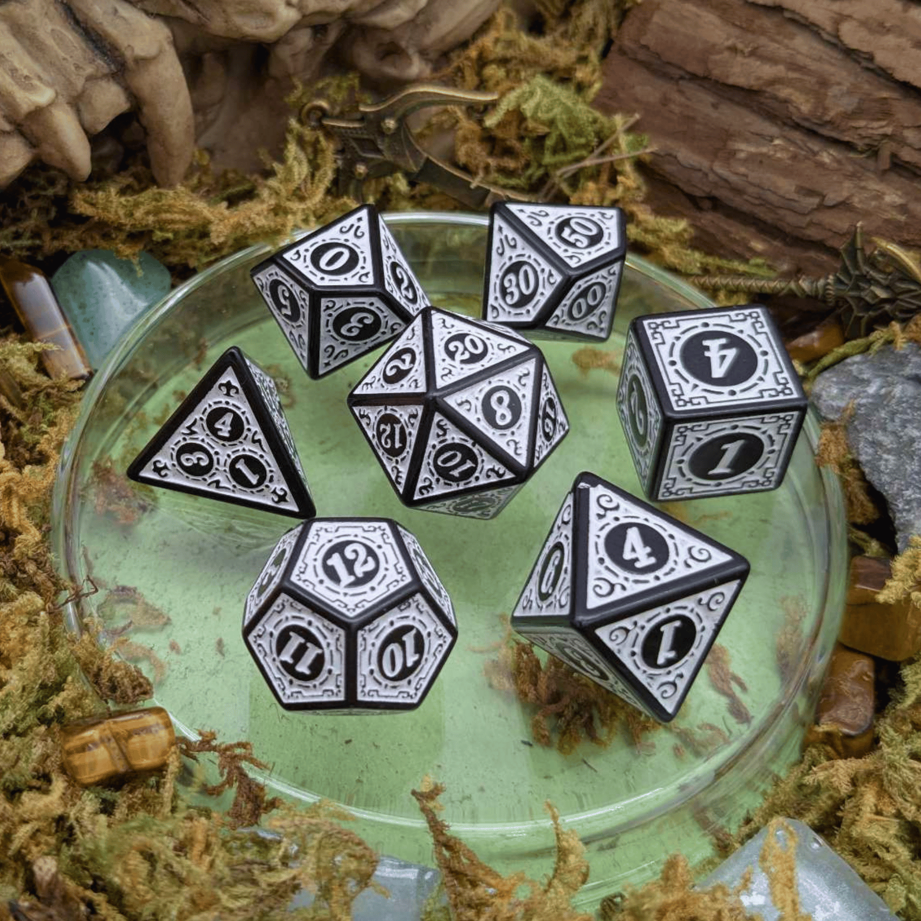 White Zoltar Dice Set
