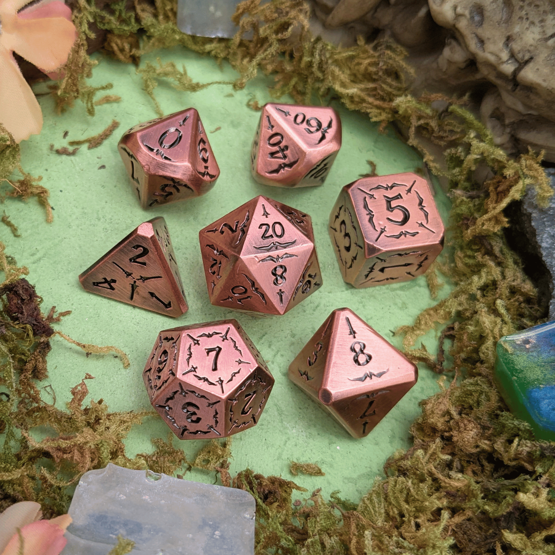 Arcane Forge | Copper Metal Arcana Dice Set