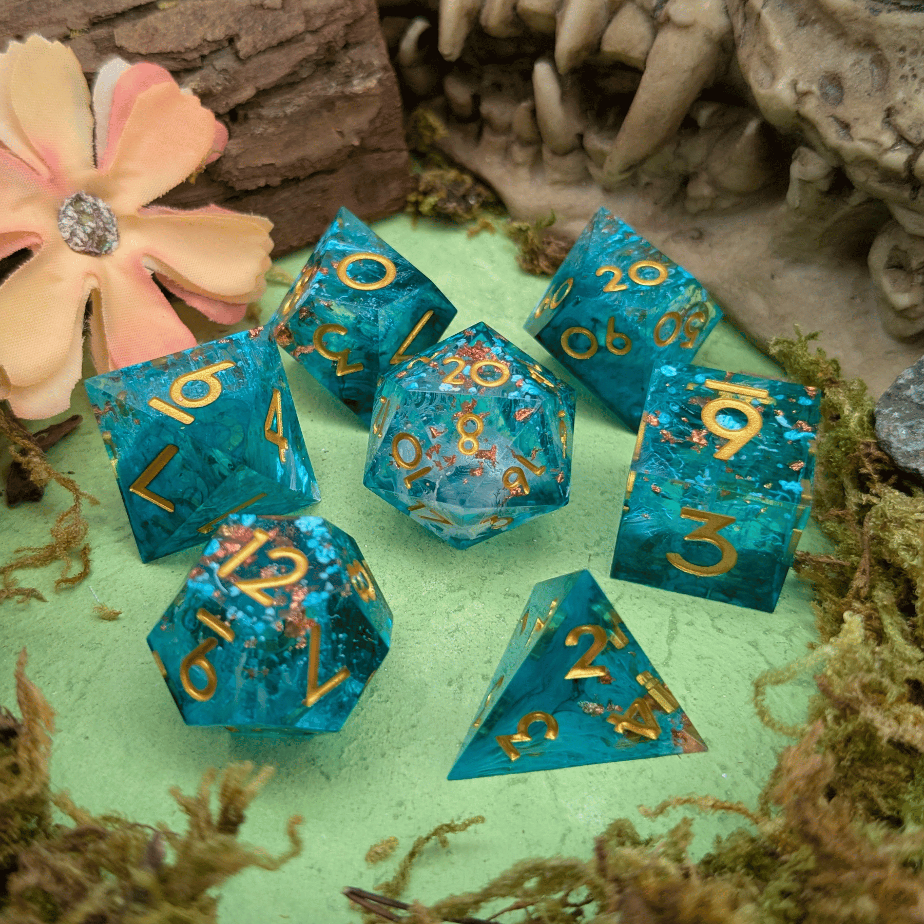 Foil Snow Sharp Dice Set