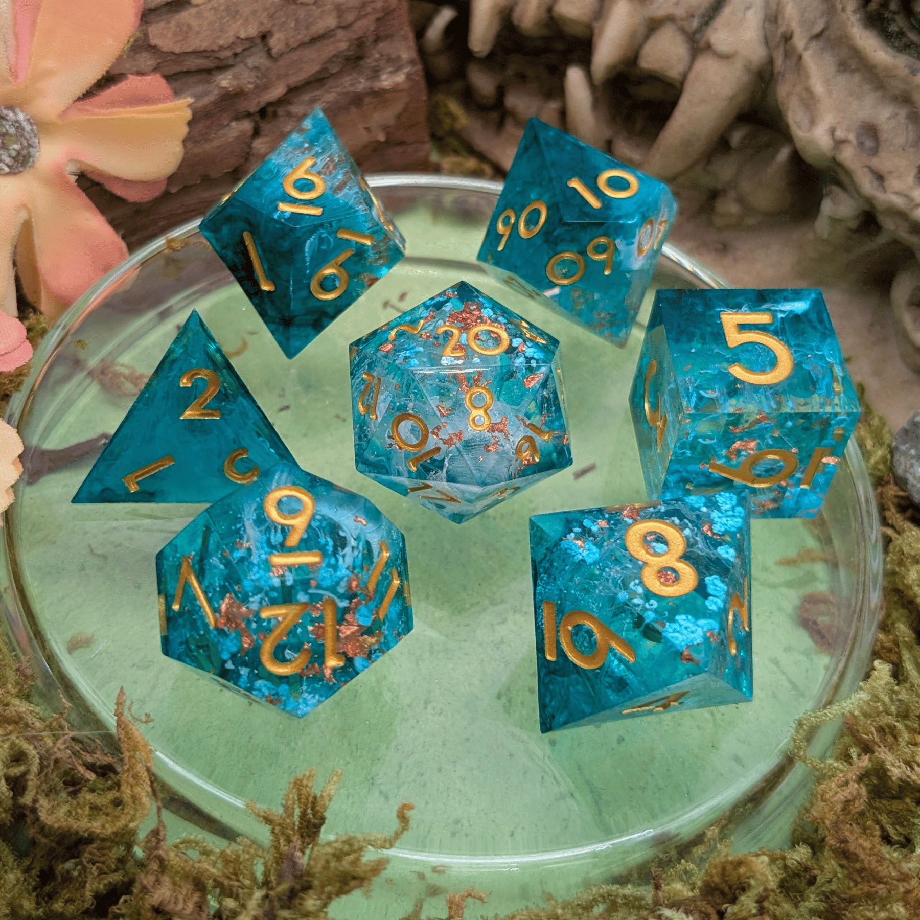 Foil Snow Sharp Dice Set