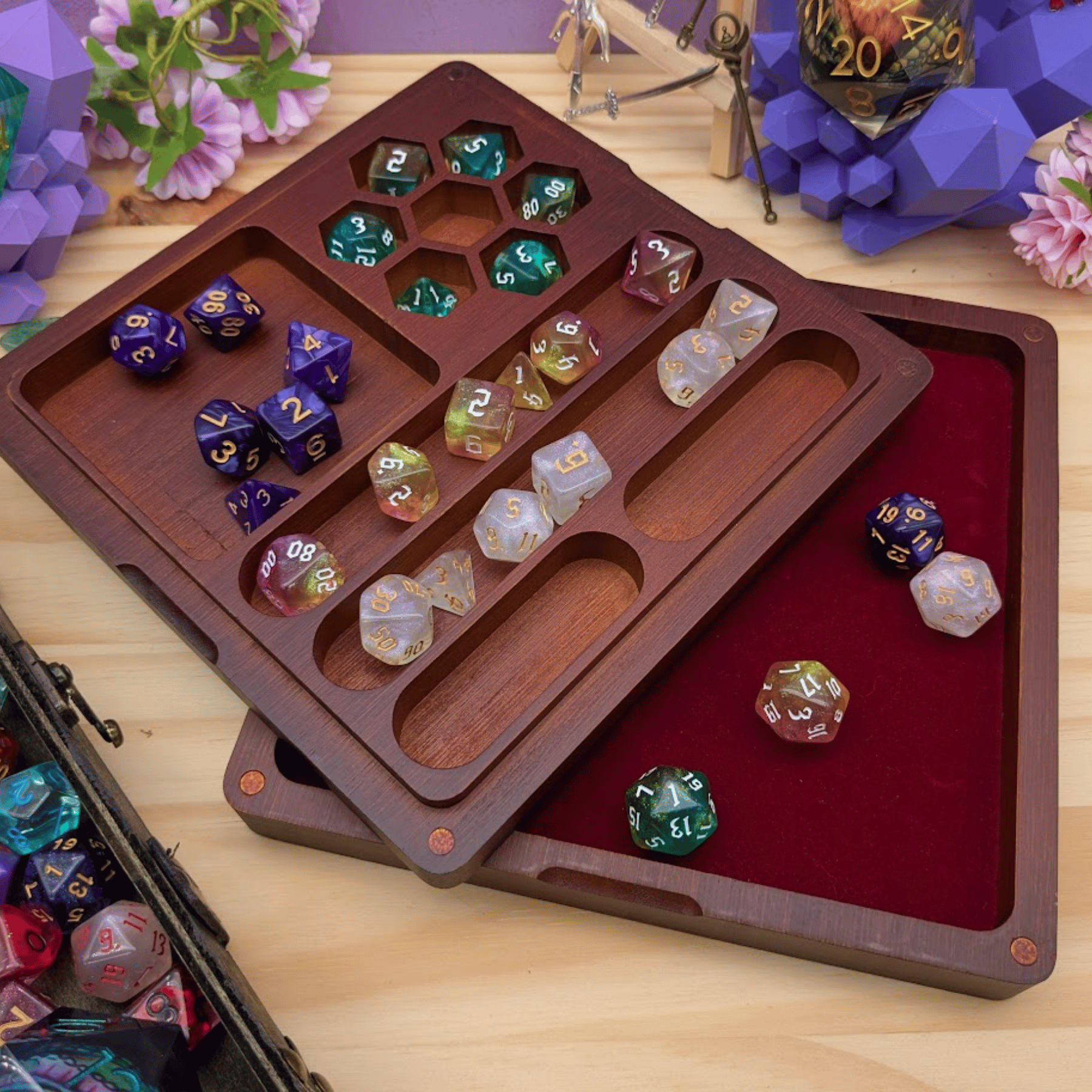Wooden Dice Box