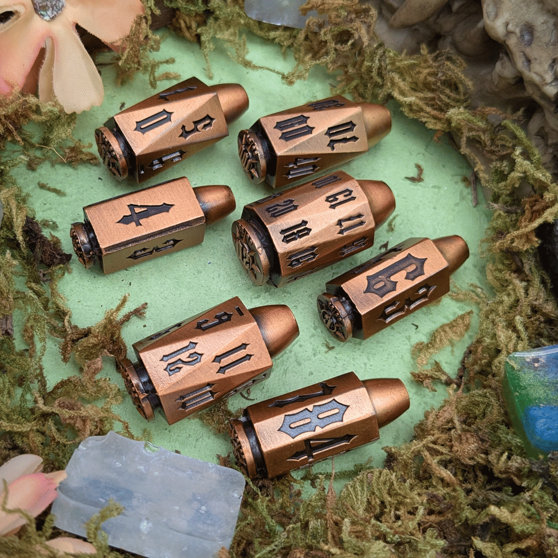 Gunslinger's Gambit | Metal Bullet Hell Dice Set
