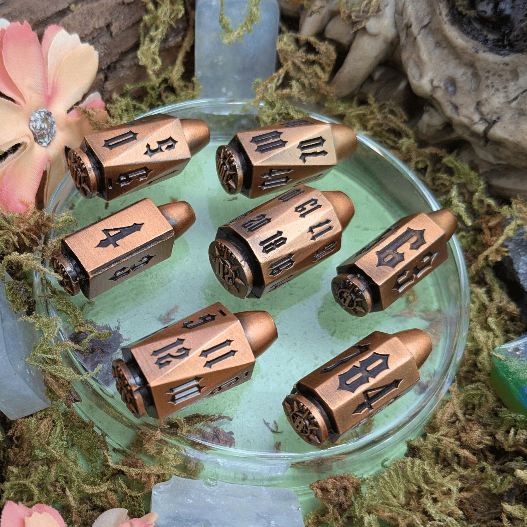 Gunslinger's Gambit | Metal Bullet Hell Dice Set