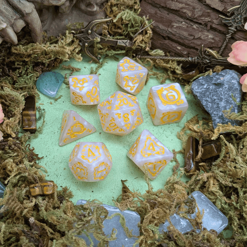 Dragon White Dice Set