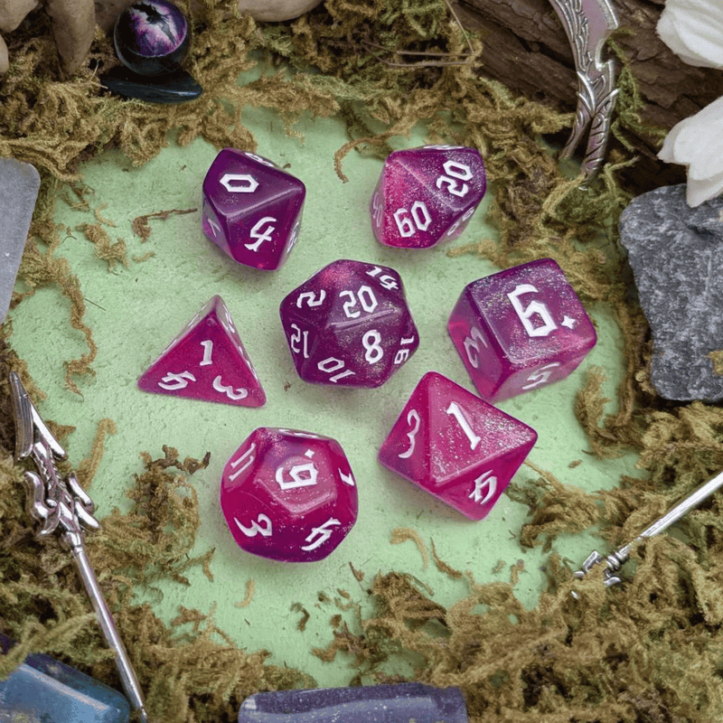 Fuchsia Fog Dice Set