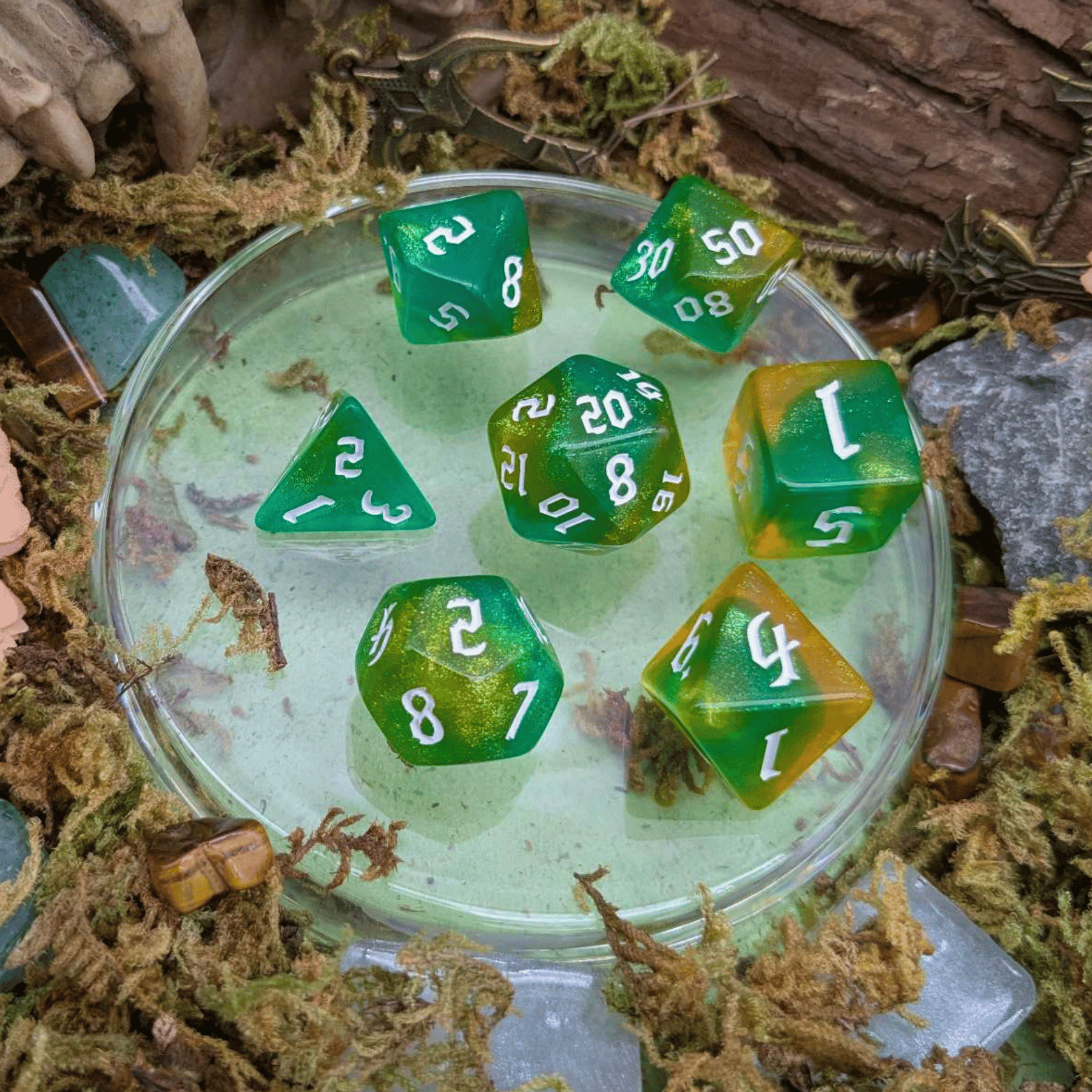 Lime Green Fog Dice
