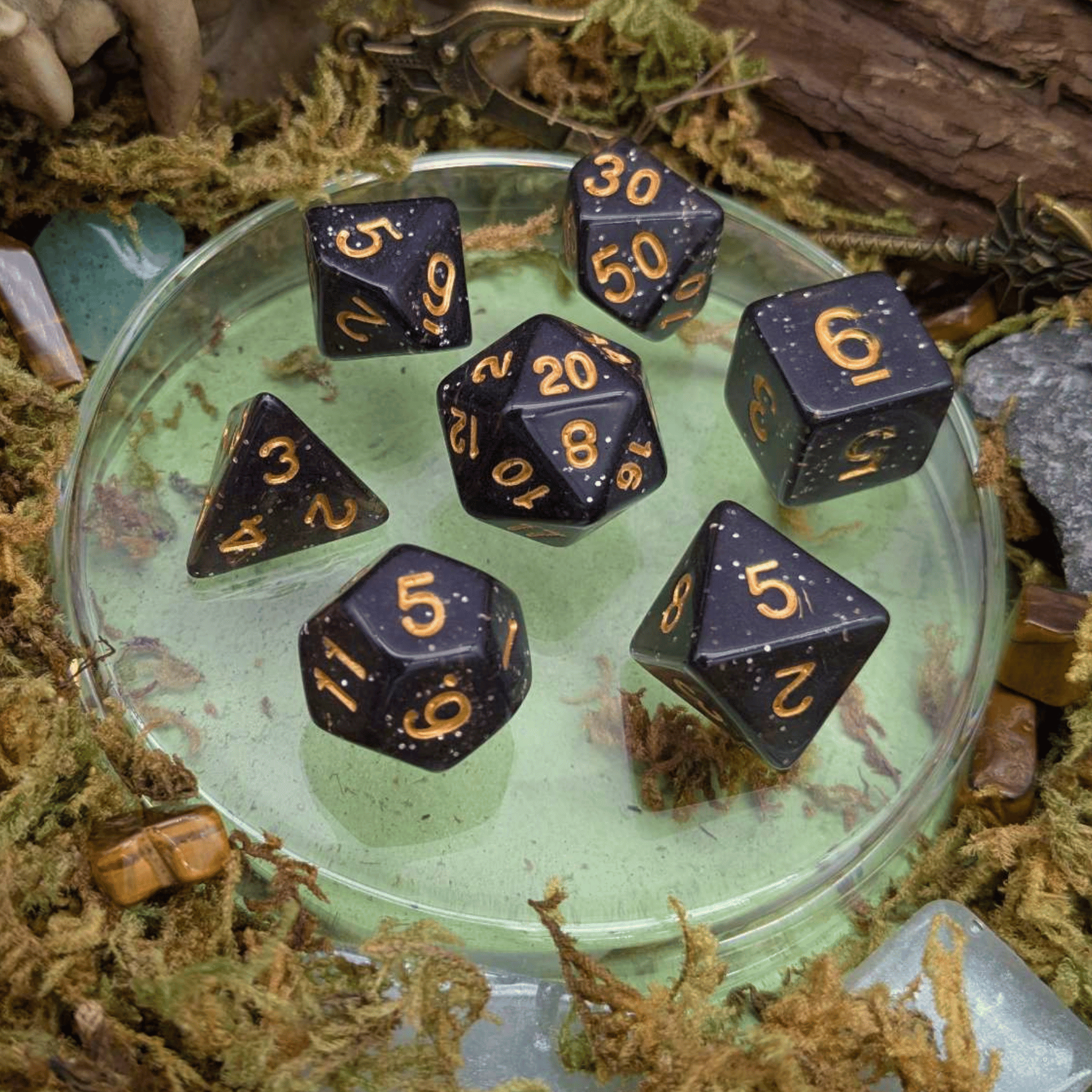 Black Shimmer Dice