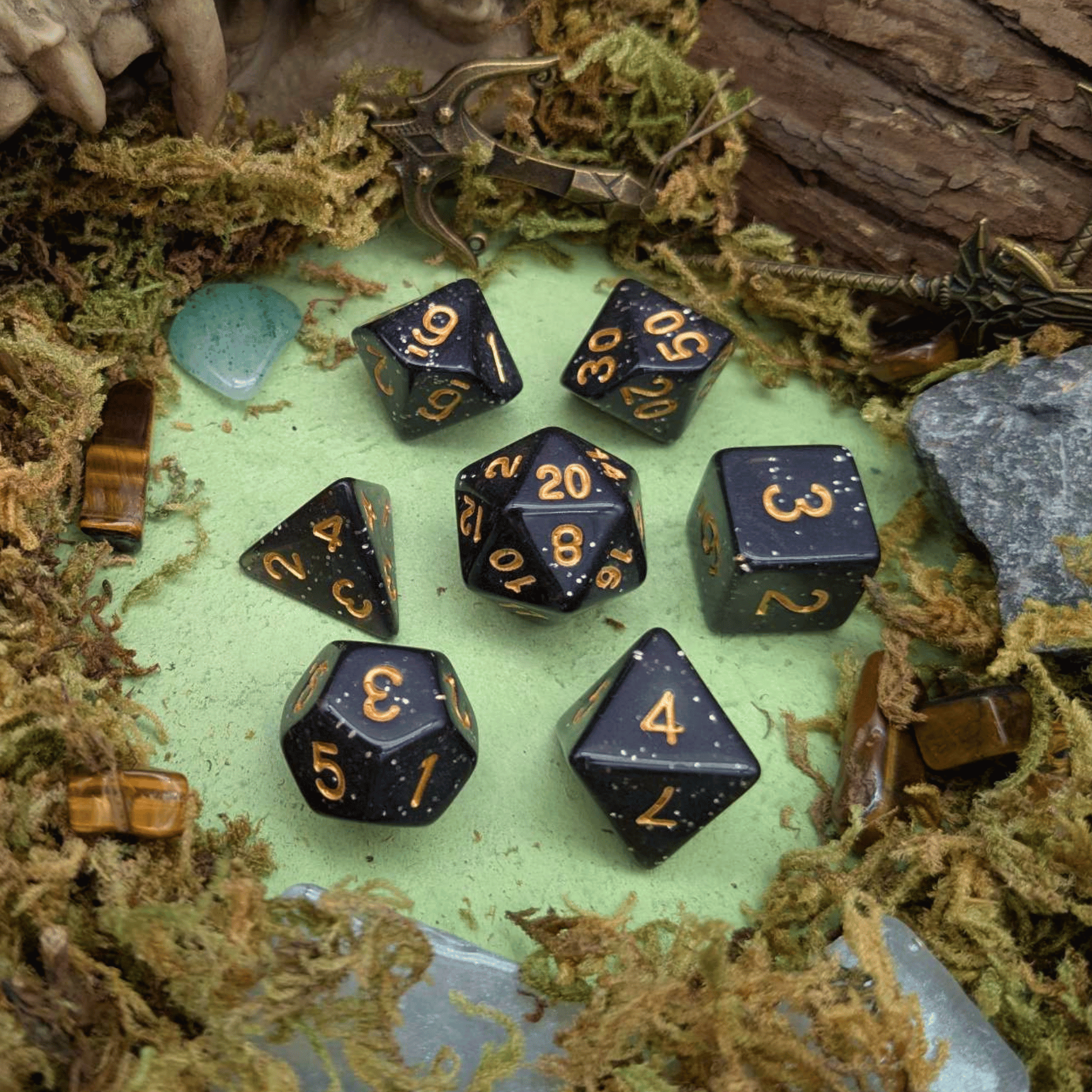 Black Shimmer Dice