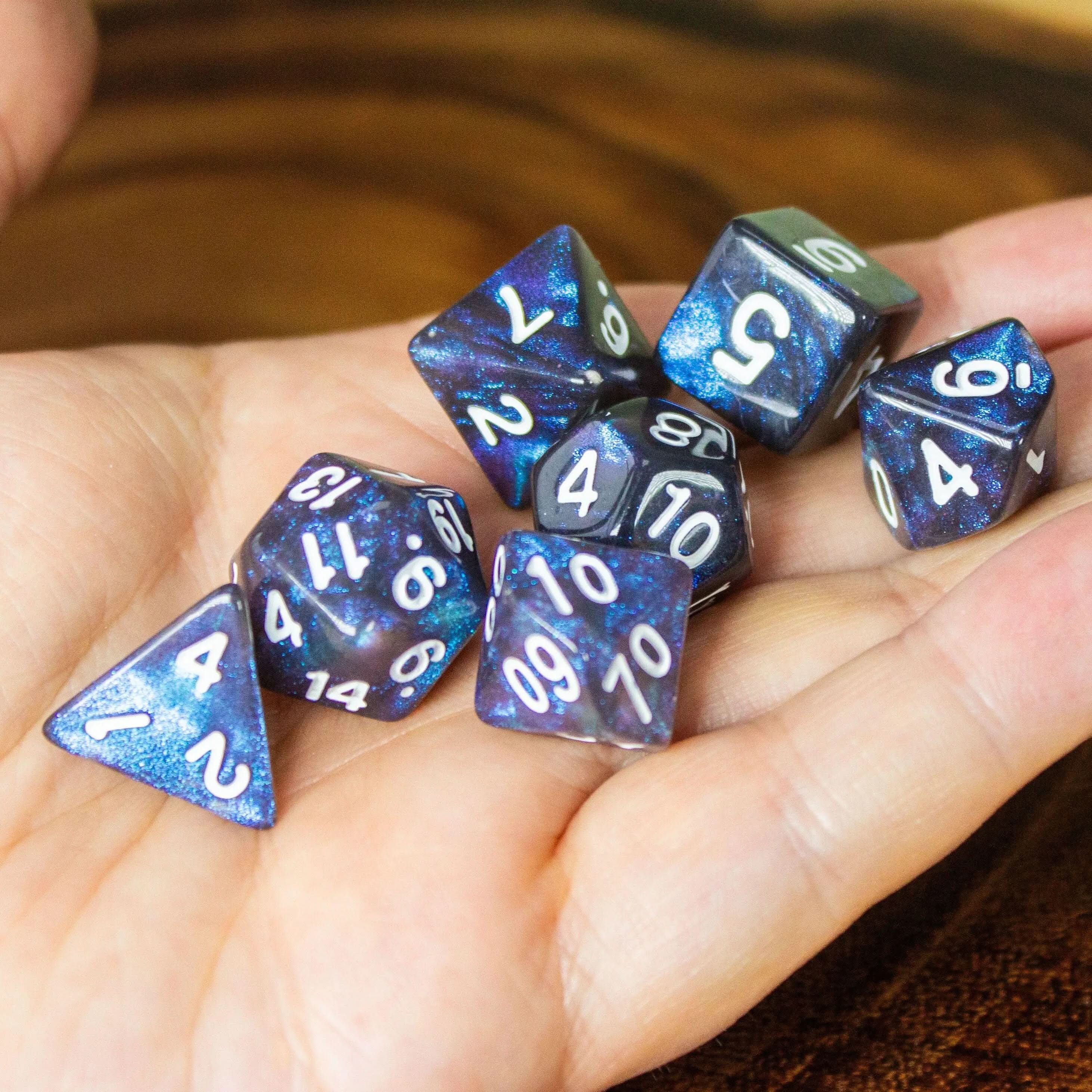 Blue Navy Shimmer Dice