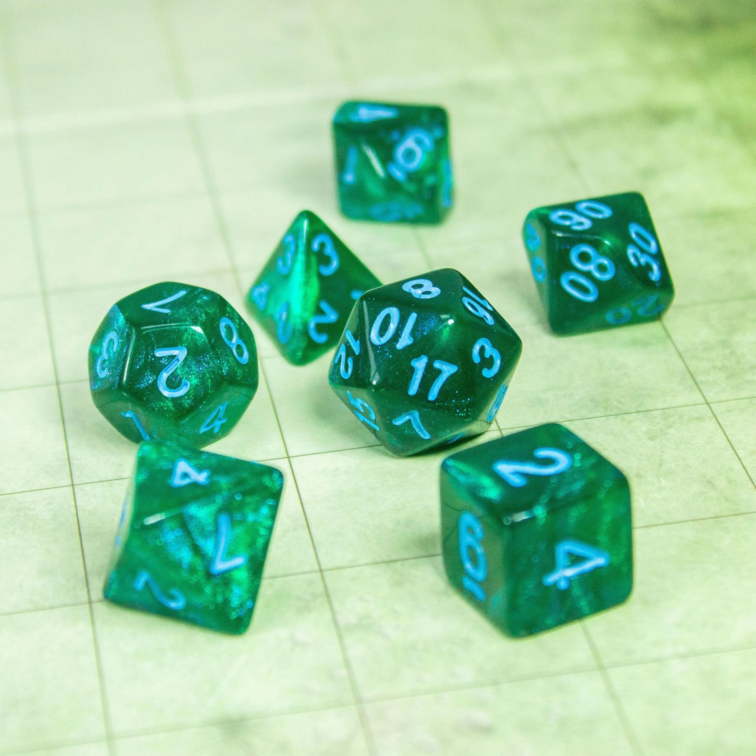 Moss Shimmer Dice Set