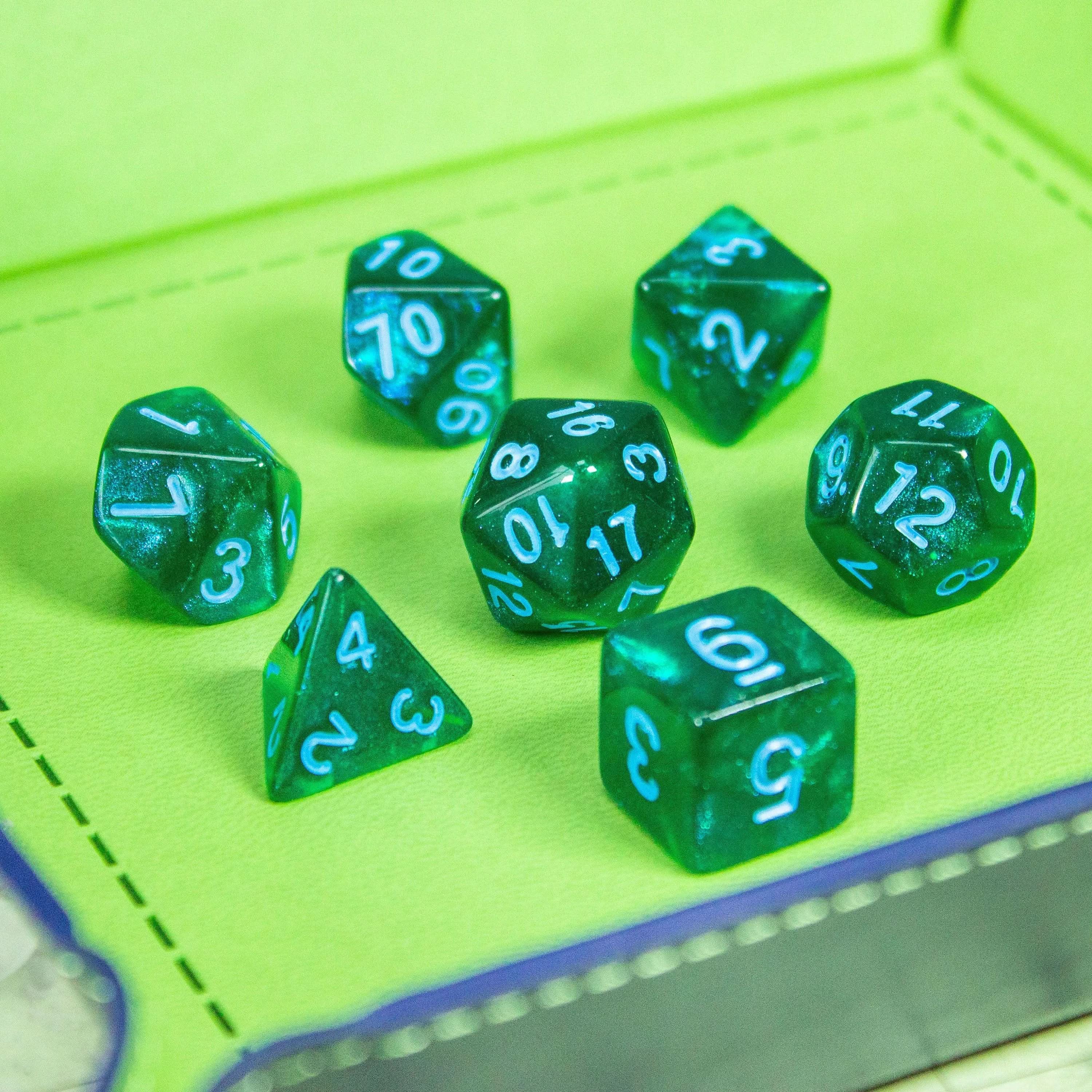 Moss Shimmer Dice Set