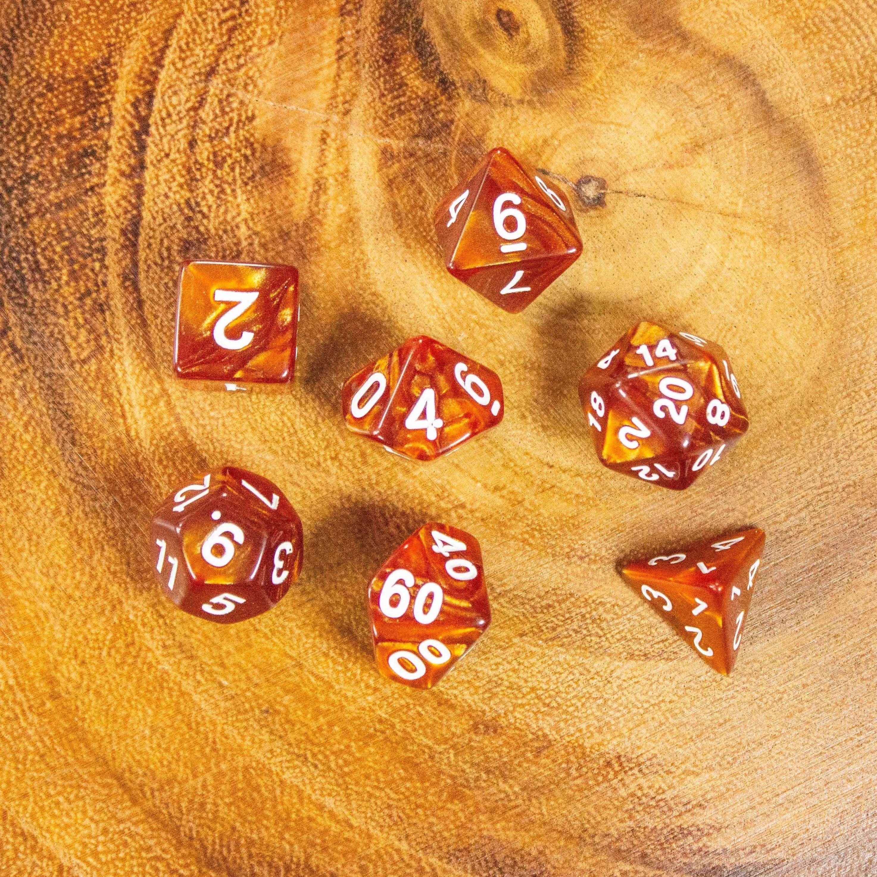 Brown Pearl Dice Set