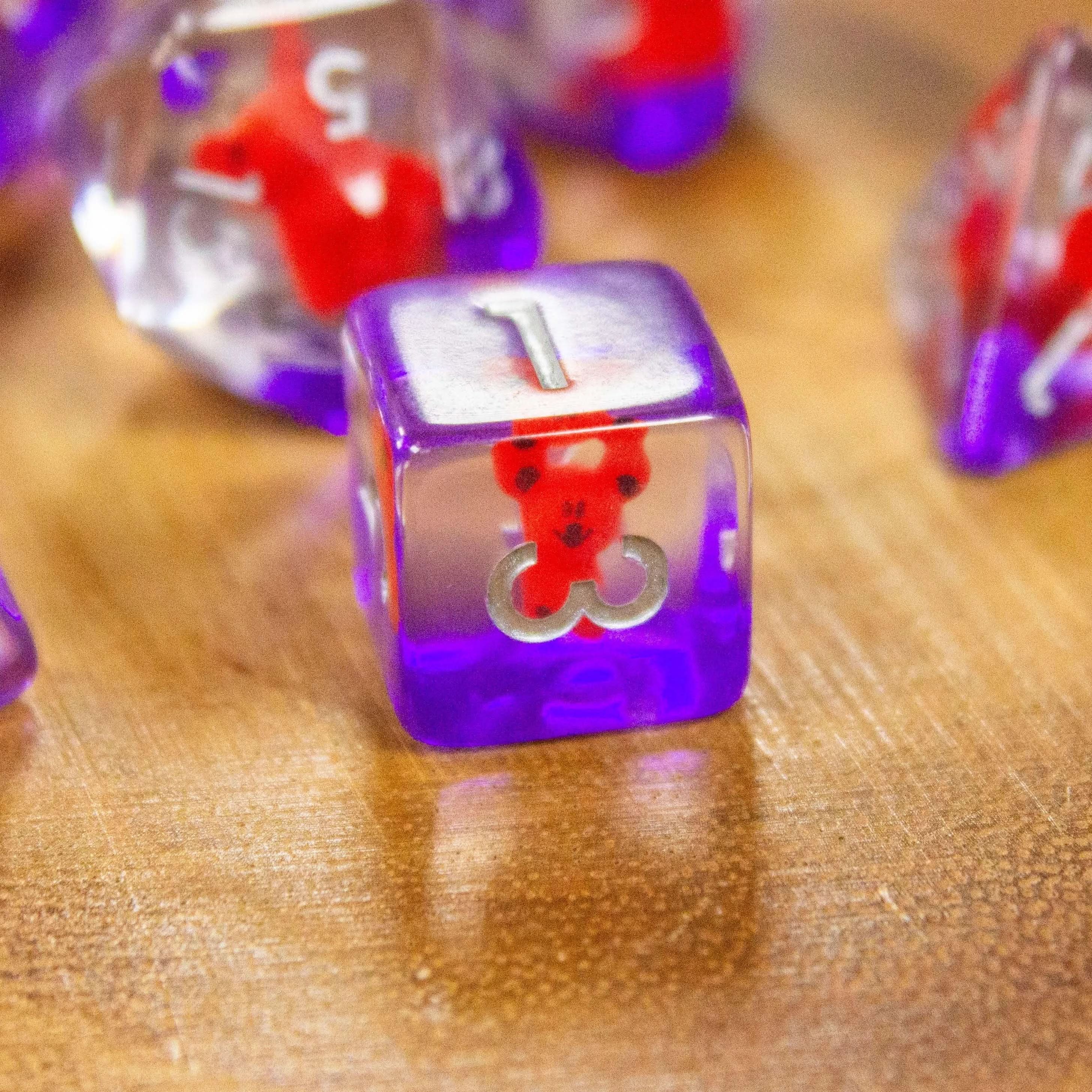 Red Bear Dice Set