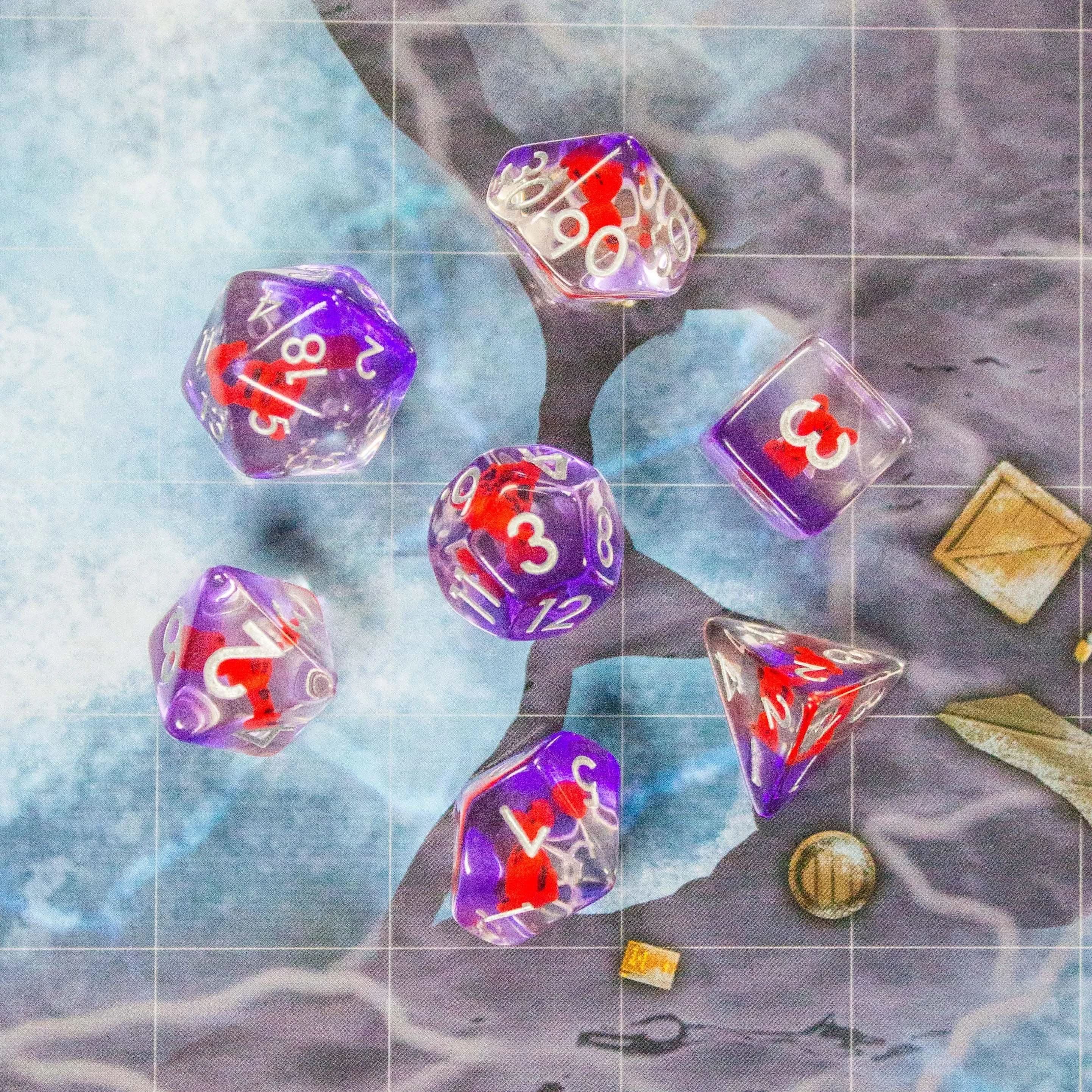Red Bear Dice Set