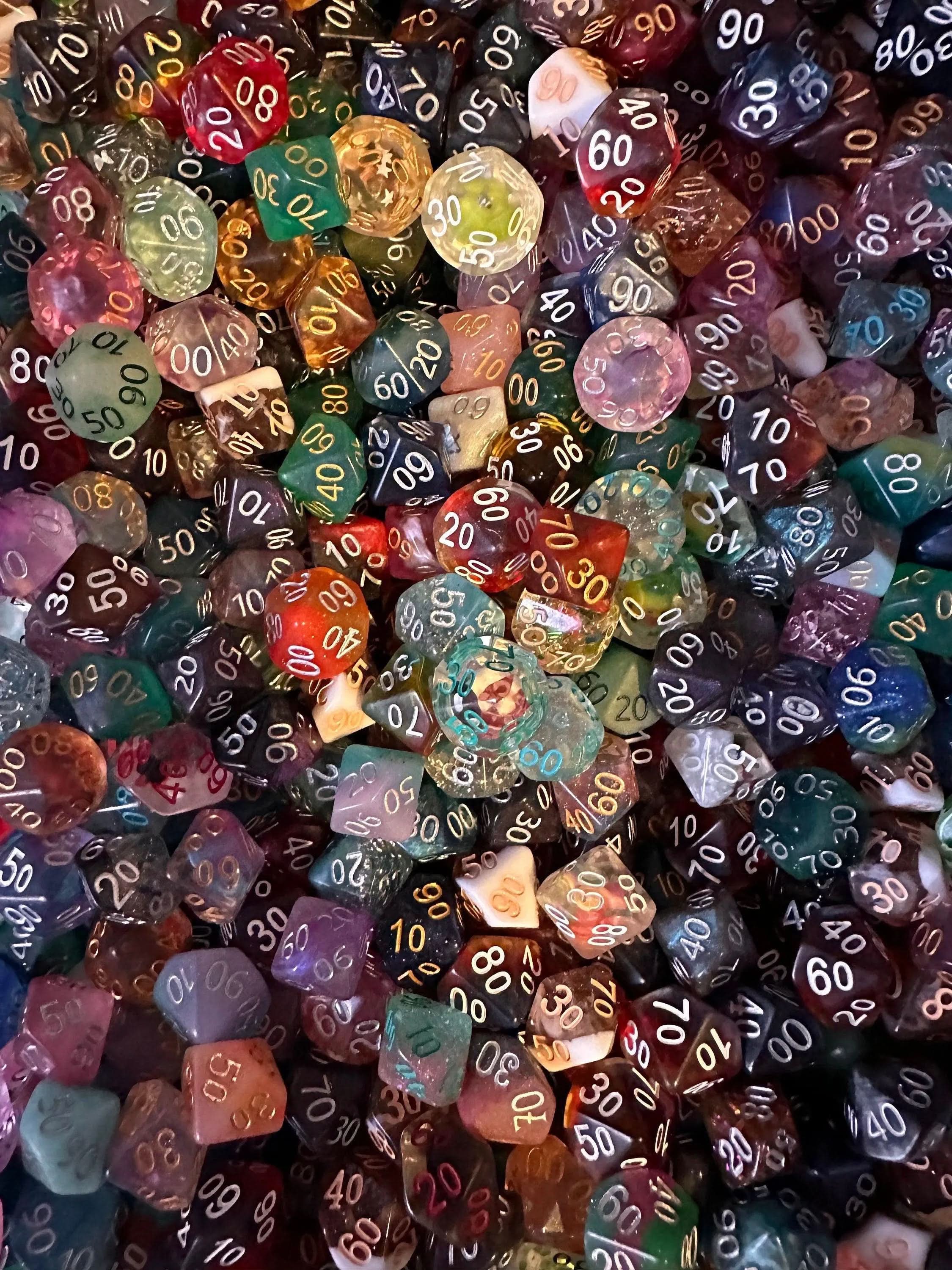 Mystery Bulk Random Dice Scoop | Mixed TTRPG Polyhedral Scoop of Dice | TTRPG Tabletop Role Playing Games | Mystery Dice Scoops - MysteryDiceGoblins