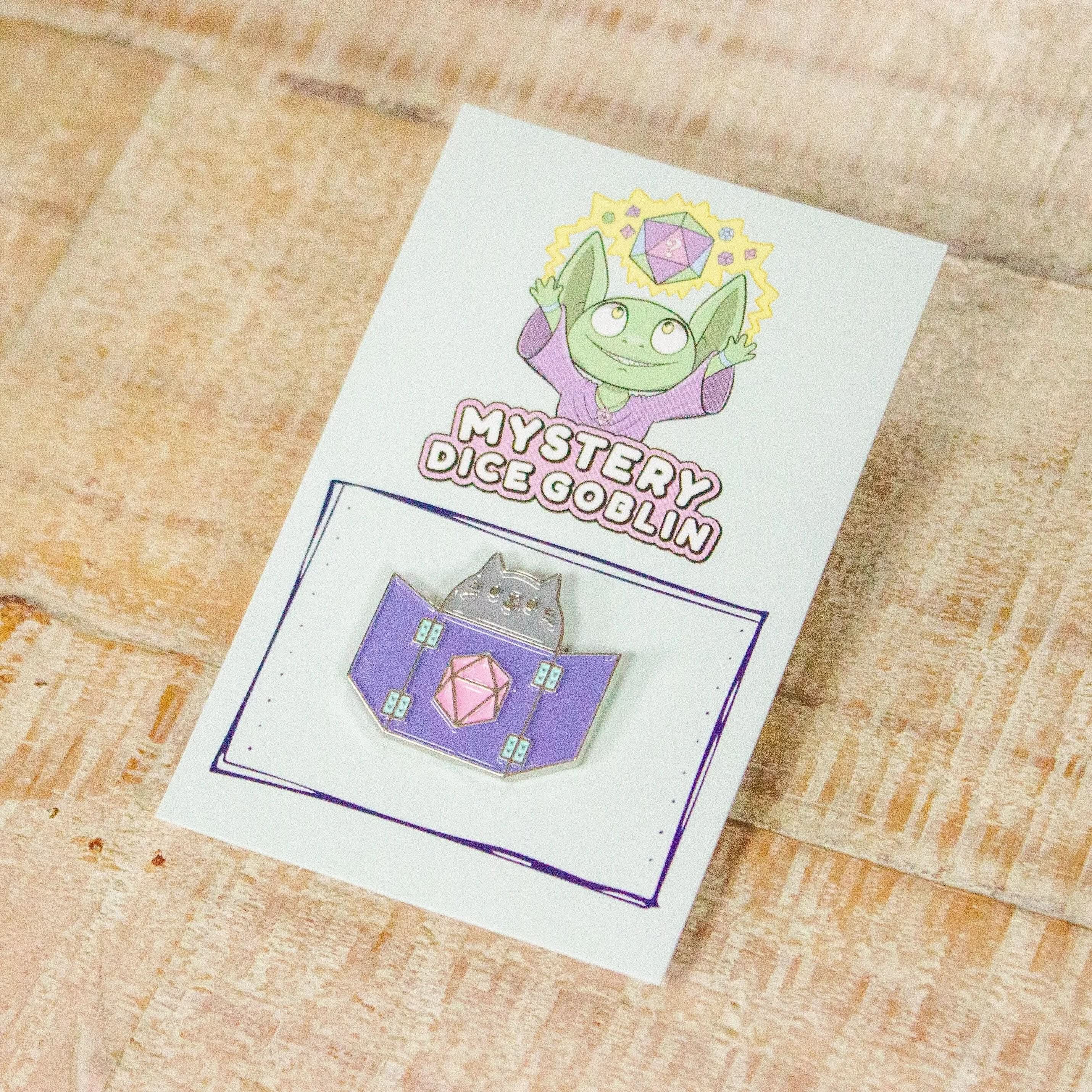 Purple Dungeon Meowster Cat Enamel Pin