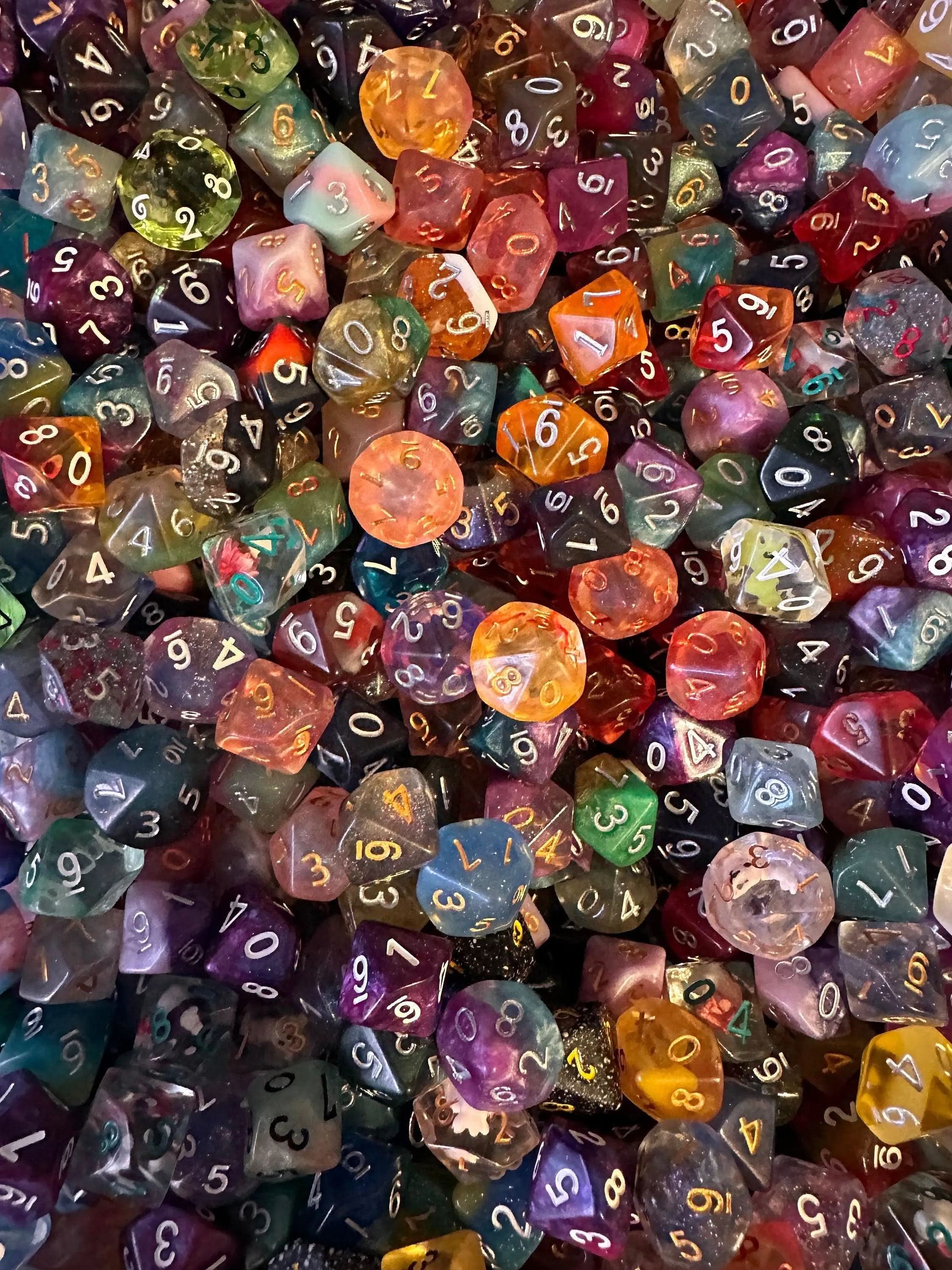 Mystery Bulk Random Dice Scoop | Mixed TTRPG Polyhedral Scoop of Dice | TTRPG Tabletop Role Playing Games | Mystery Dice Scoops - MysteryDiceGoblins