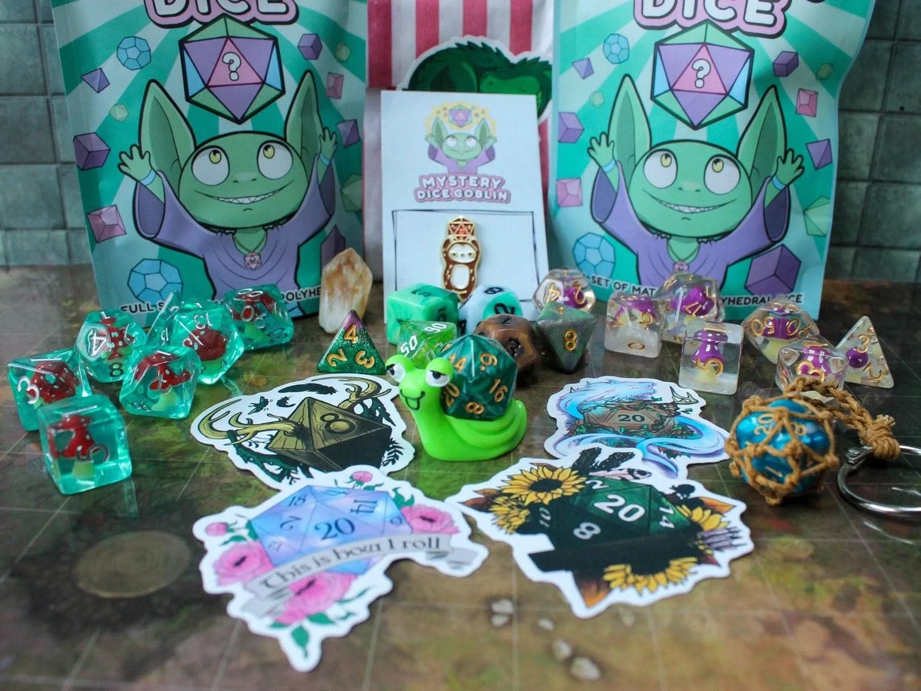 Mushroom TTRPG Gift Box | Druids Gift Box | TTRPG Gifts | | Mystery Dice | - MysteryDiceGoblins