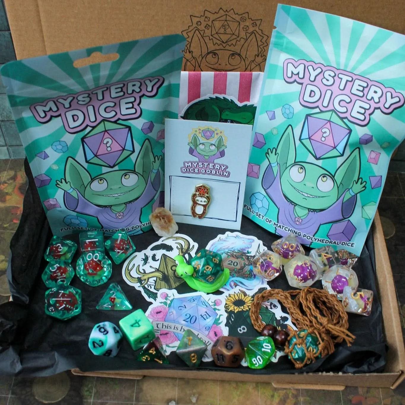 Mushroom TTRPG Gift Box | Druids Gift Box | TTRPG Gifts | | Mystery Dice | - MysteryDiceGoblins